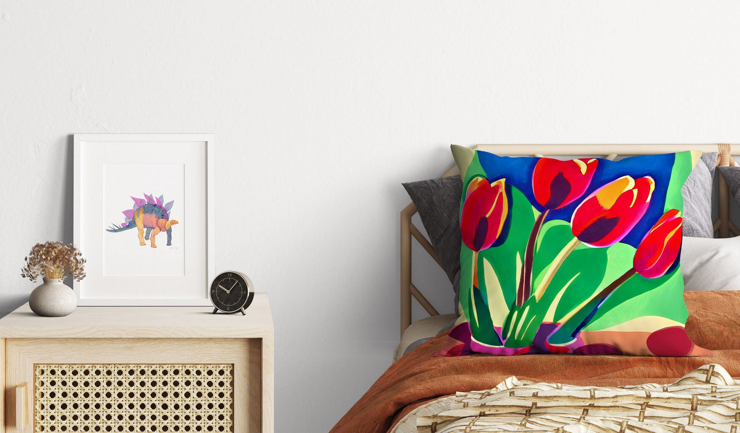 Tulips Pillow Case, Flower Throw Pillow, Soft Pillow Cases, Contemporary Pillow, Square Pillow, Home And Living, Girl Pillow