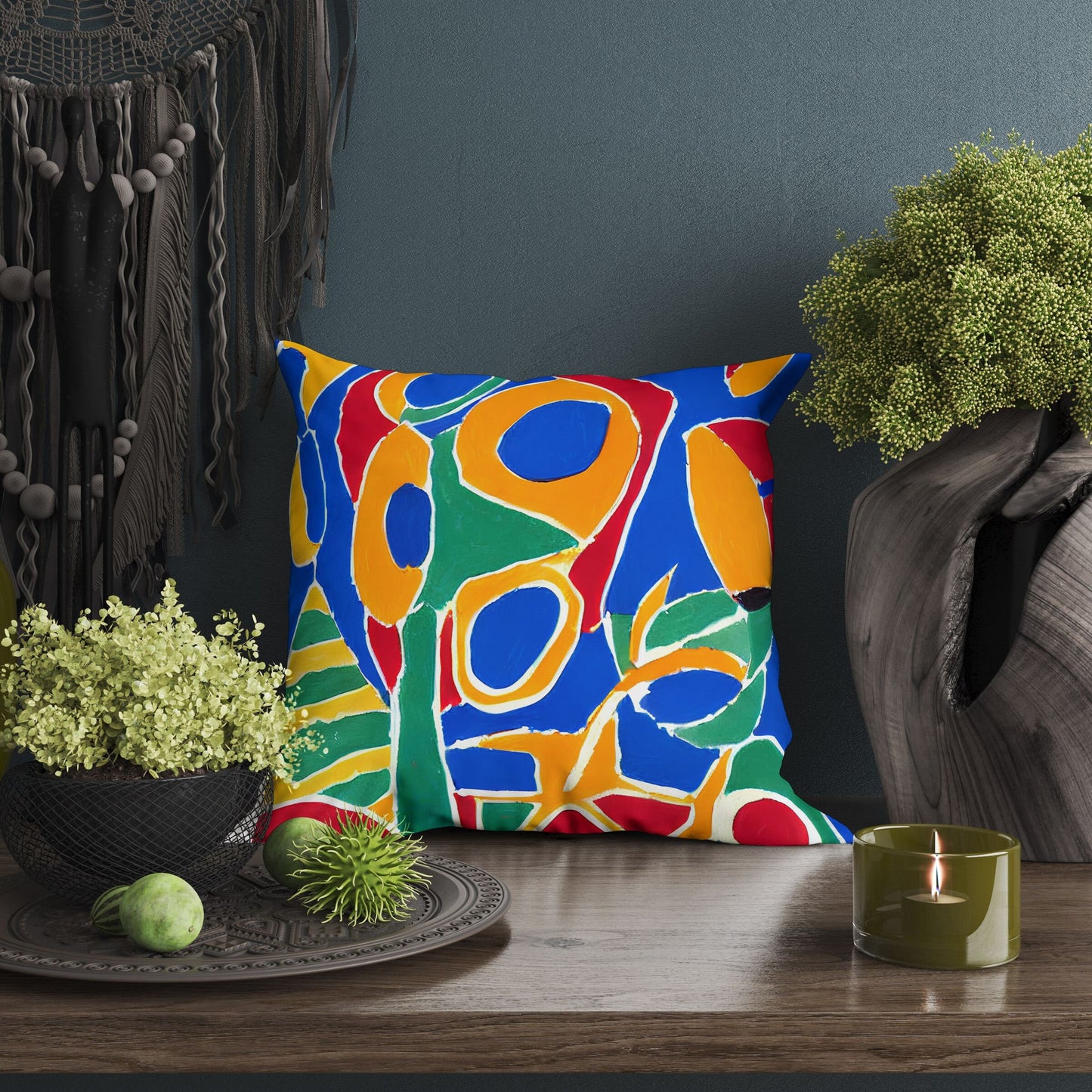 Abstract Flowers Throw Pillow Cover, Abstract Pillow, Artist Pillow, Fashion, Large Pillow Cases, Nursery Pillows, Girl Pillow