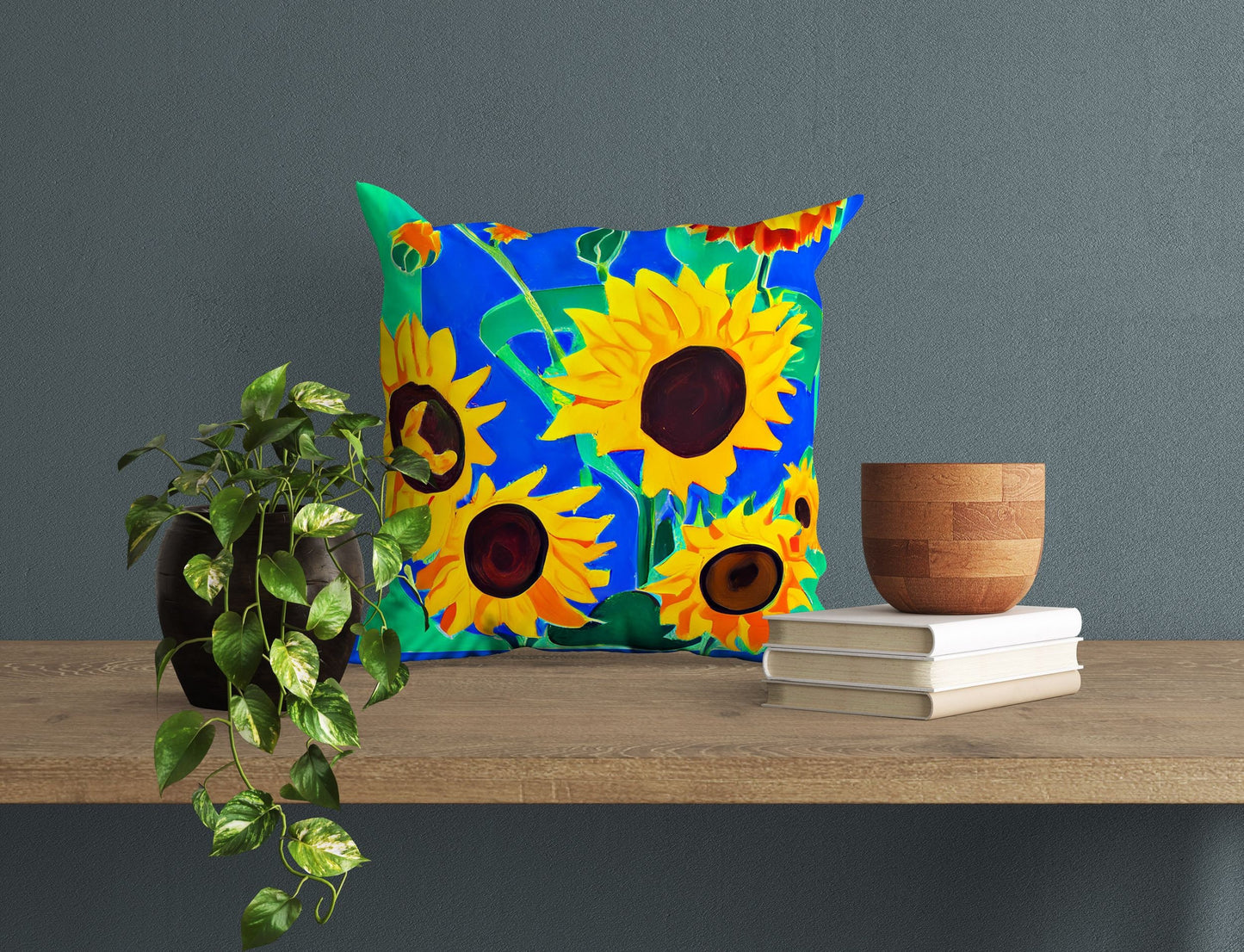 Sunflowers Throw Pillow Cover, Flower Throw Pillow, Designer Pillow, Colorful Pillow Case, Housewarming Gift, Pillow Cases For Kids