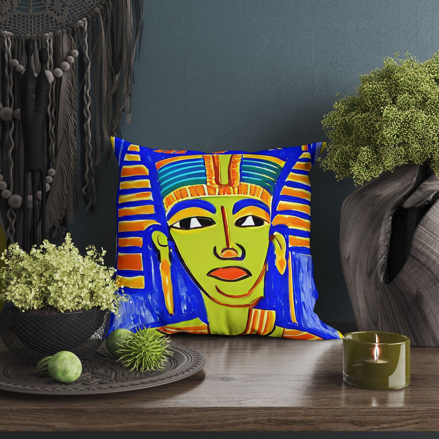 Pharaoh Of Ancient Egypt, Throw Pillow Cover, Abstract Throw Pillow, Comfortable, Colorful Pillow Case, Watercolor Pillow Cases, Girl Pillow