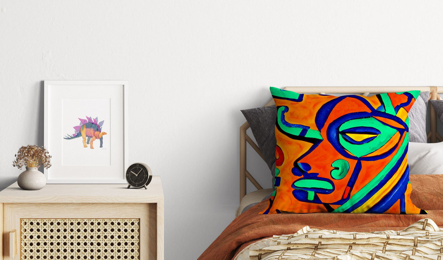 Mayan Culture, Tapestry Pillows, Cat Pillow, Artist Pillow, Colorful Pillow Case, Contemporary Pillow, 24X24 Pillow Case, Housewarming Gift