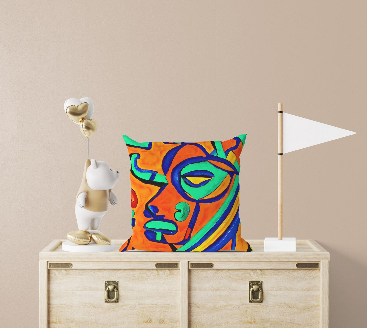 Mayan Culture, Tapestry Pillows, Cat Pillow, Artist Pillow, Colorful Pillow Case, Contemporary Pillow, 24X24 Pillow Case, Housewarming Gift