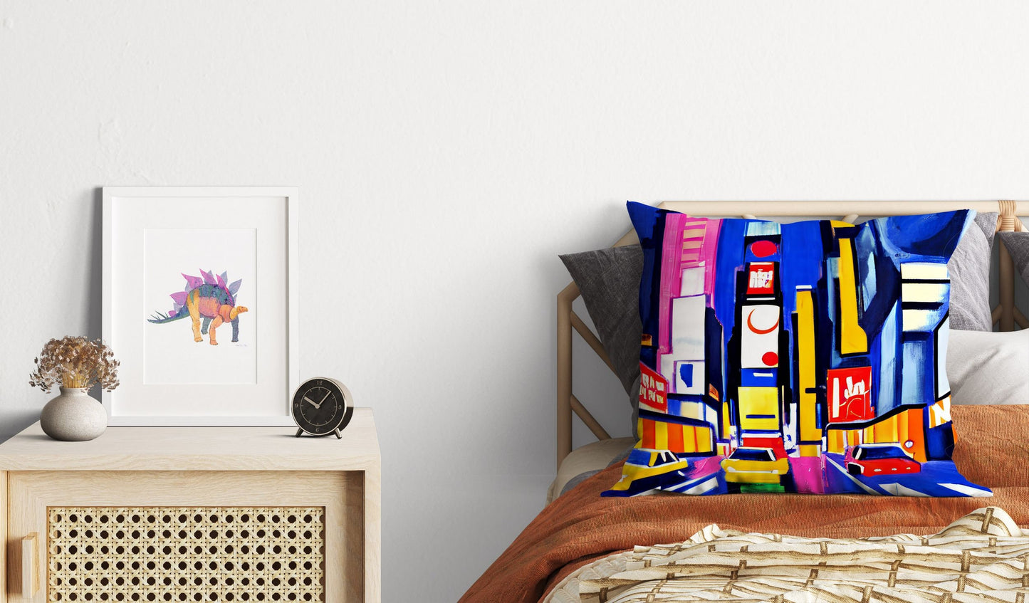 New York Times Square At Night, Throw Pillow Cover, Cat Pillow, Soft Pillow Cases, Colorful Pillow Case, Home And Living, Sofa Pillows