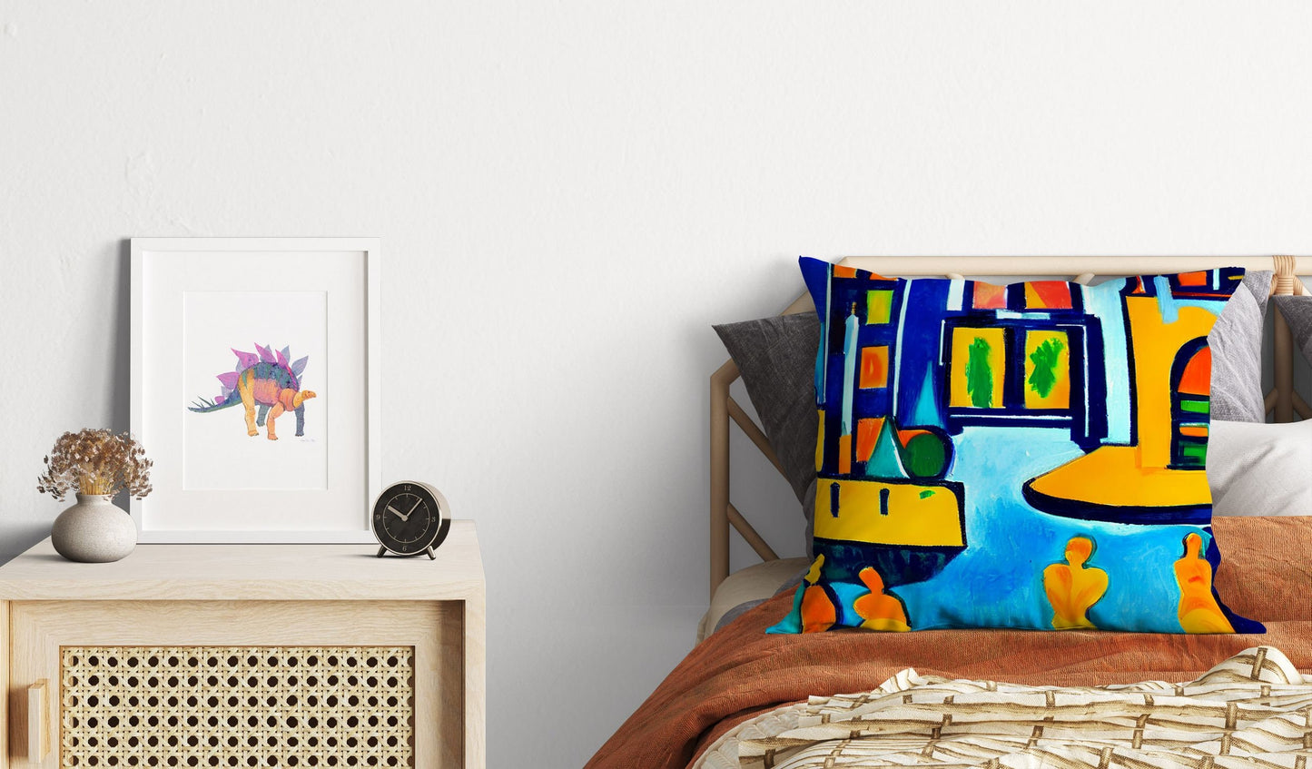 Night View Of Chicago, Throw Pillow, Abstract Throw Pillow Cover, Art Pillow, Colorful Pillow Case, Impressionist Pillow, 18 X 18 Pillow