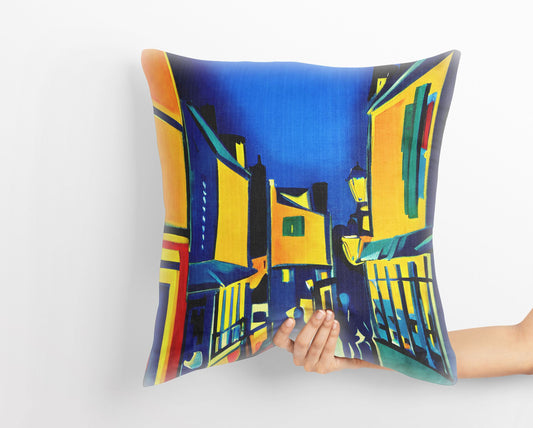 Paris At Night, Throw Pillow, Cat Pillow, Artist Pillow, Colorful Pillow Case, Contemporary Pillow, Large Pillow Cases, Home Decor Pillow