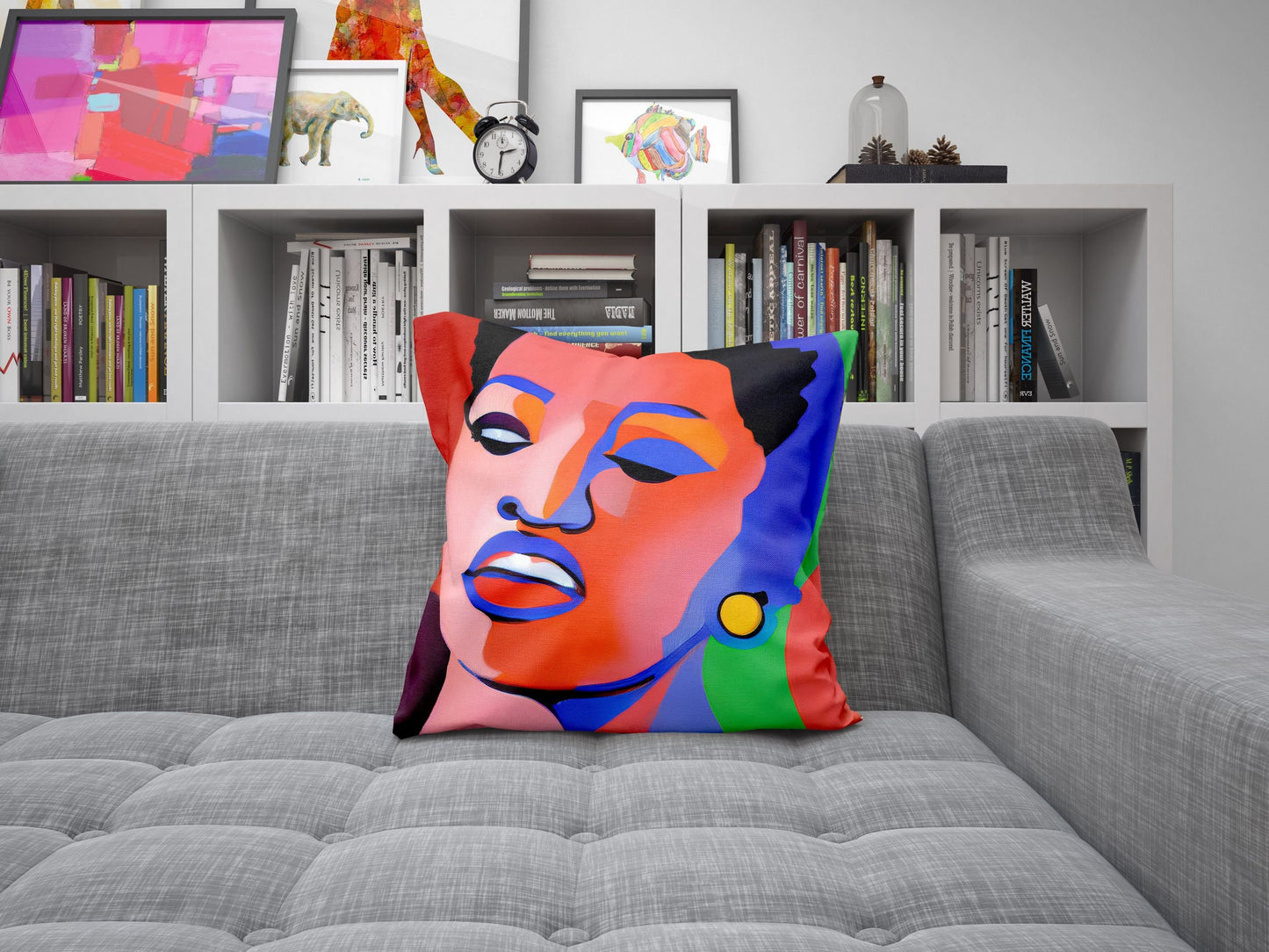 Billie Holiday Jazz Music Toss Pillow, Abstract Art Pillow, Soft Pillow Cases, Colorful Pillow Case, Impressionist Pillow, Pillow Cases Kids