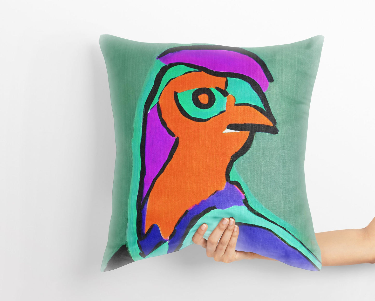 Abstract Bird Throw Pillow, Abstract Pillow, Soft Pillow Cases, Colorful Pillow Case, Modern Pillow, Home Decor Pillow, Pillow Cases Kids