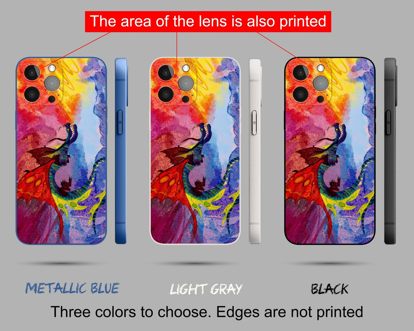 Dragon Iphone 14 Case Iphone Cover, 11 Pro Case, Iphone Cases, Iphone 8 Plus Case Art, Designer Iphone Case, Birthday Gift, Silicone Case