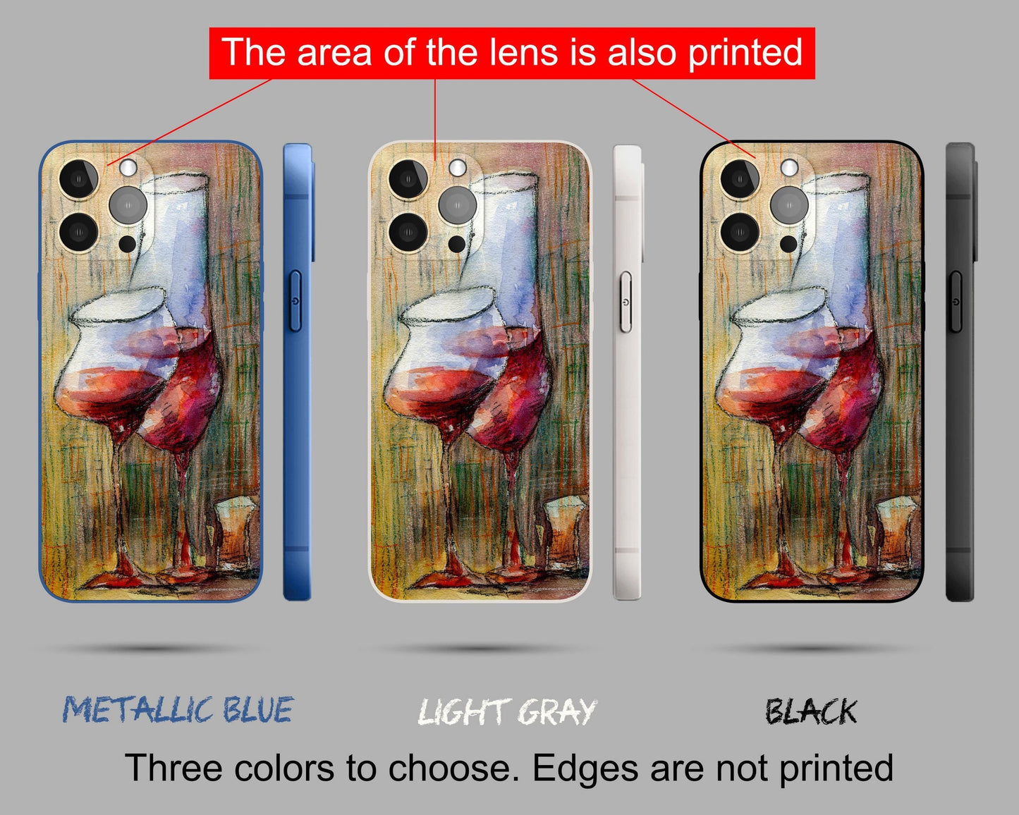 Wine In Two Glasses Abstract Iphone 14 Pro Case, Iphone 8 Case, Iphone Xmax, Aesthetic Phone Case, Iphone Protective Case, Iphone Case Matte