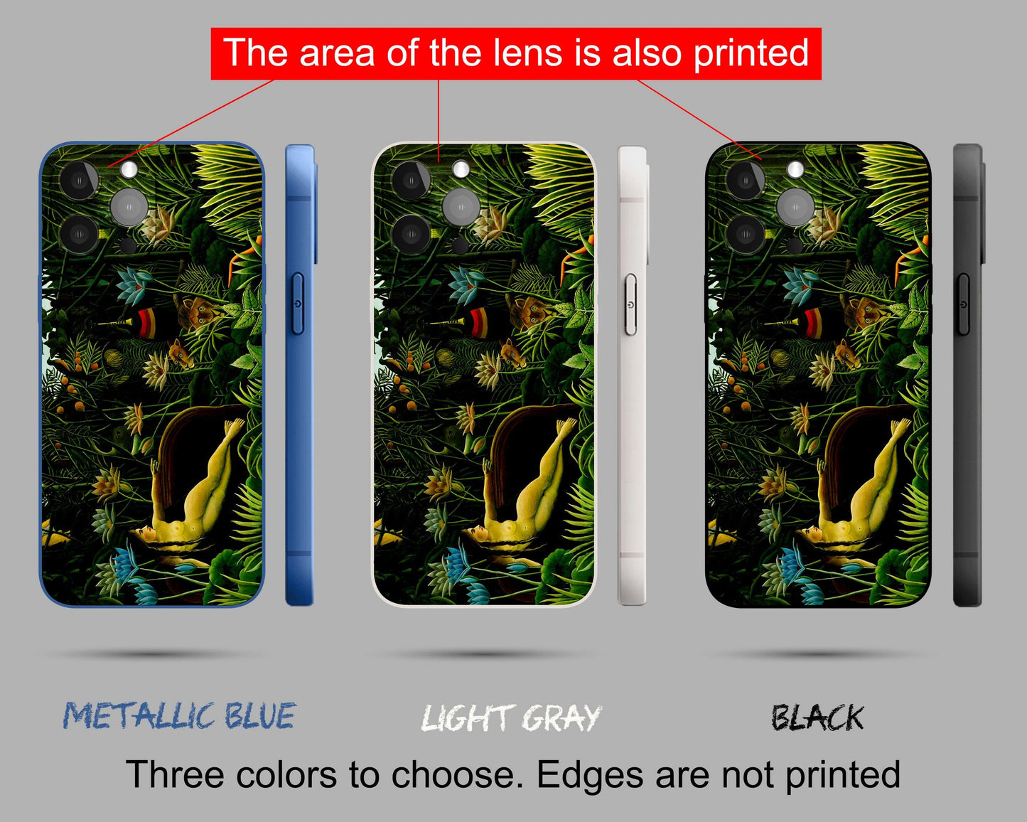 Iphone 14 Case Of Henri Rousseau Famous Painting, Iphone Case, Iphone 14 Mini Case, Iphone Xs Max, Protective Case, Iphone Case Silicone