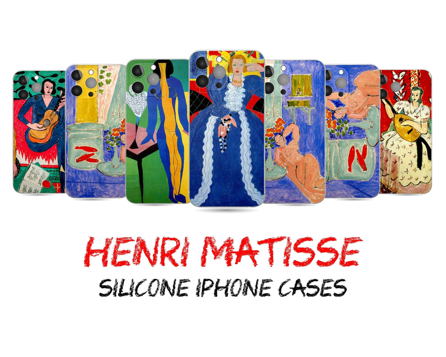 Henri Matisse Art Iphone 14 Pro Max Case, Iphone 13, Iphone X, Iphone 8 Plus Case Art, Aesthetic Phone Case, Birthday Gift, Silicone Case