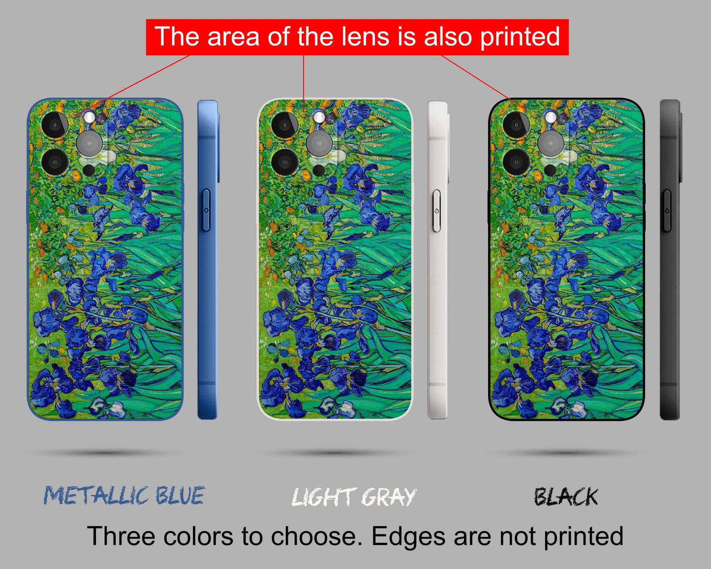 Vincent Van Gogh Irises iPhone Cases, Iphone 14 Pro Case, Vivid Colors, Aesthetic Phone Case, Iphone Protective Case, Iphone Case Silicone