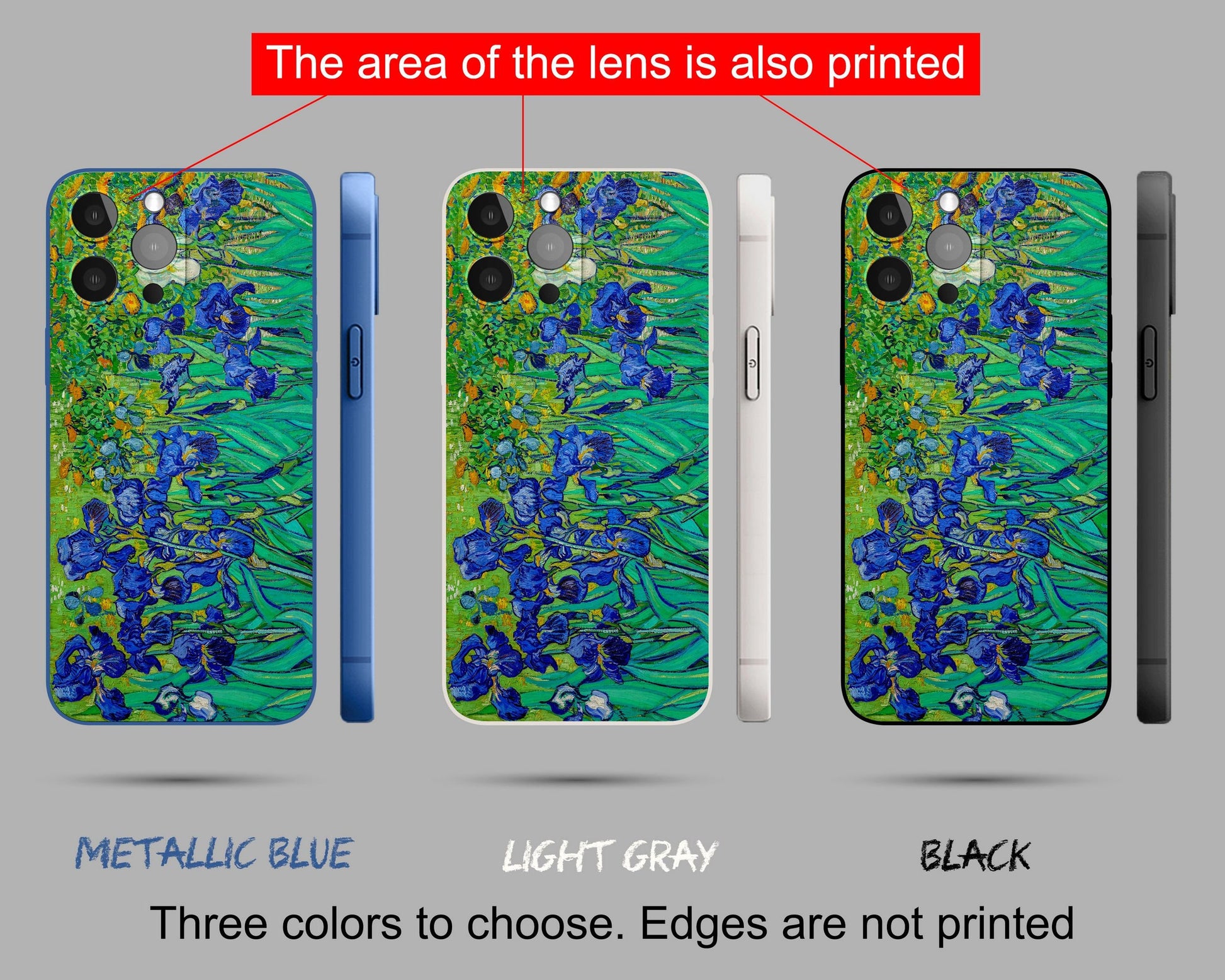Vincent Van Gogh Irises iPhone Cases, Iphone 14 Pro Case, Vivid Colors, Aesthetic Phone Case, Iphone Protective Case, Iphone Case Silicone