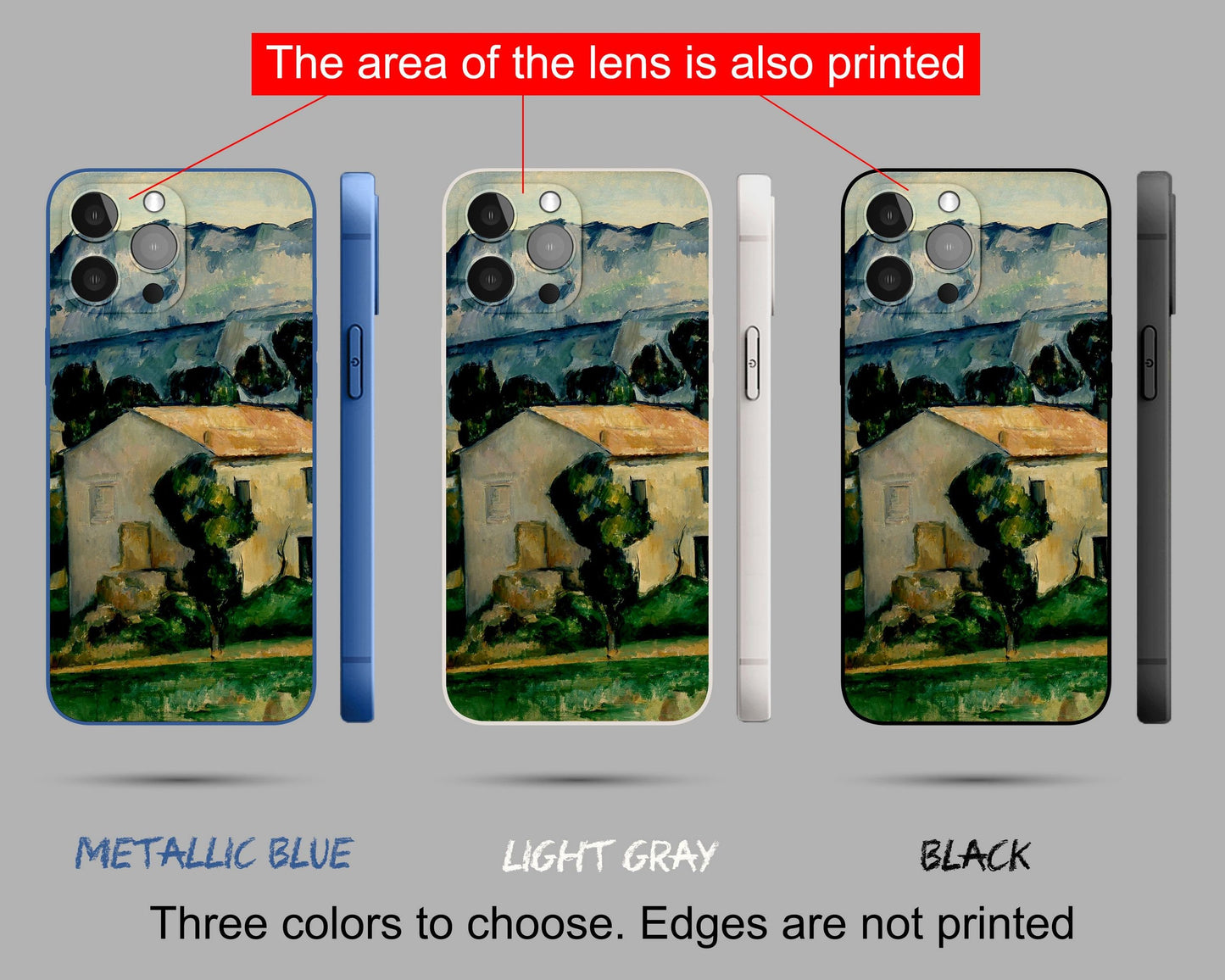 Iphone Case Of Paul Cézanne Famous Landscape Painting, Iphone 12 Pro Max, Iphone Xs Case, Post-Impressionist, Birthday Gift, Silicone Case