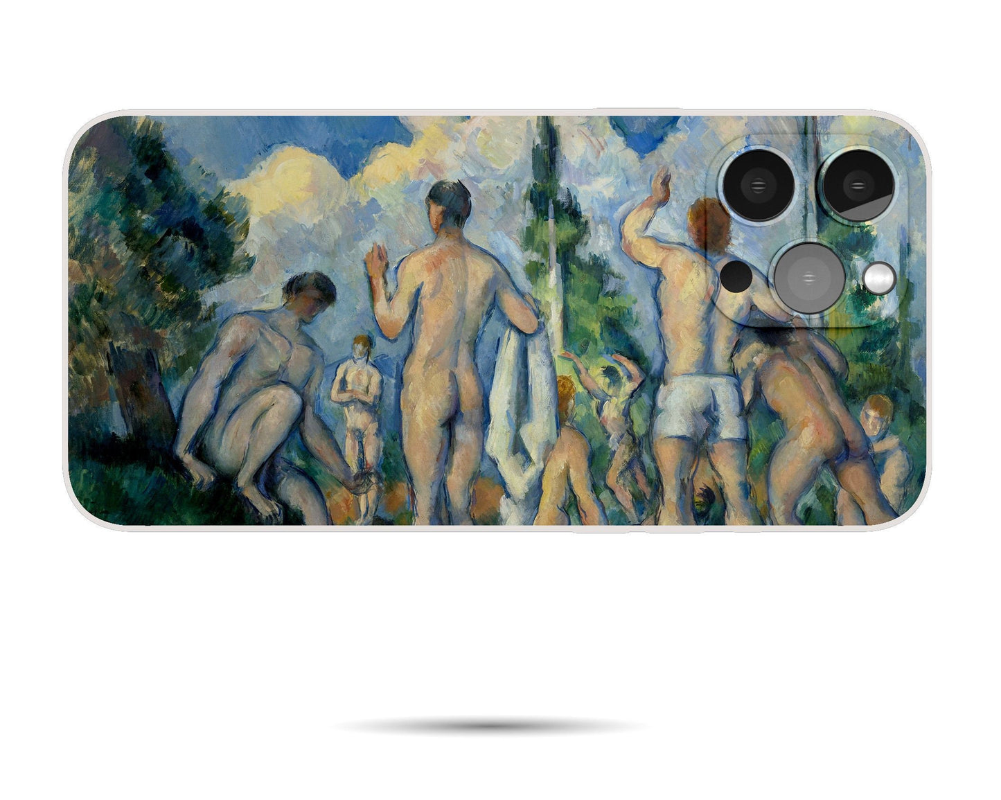 Iphone Case Of Paul Cézanne Famous painting Large Bathers, Iphone 11 Case, Iphone Xs, Aesthetic Phone Case, Birthday Gift, Iphone Case Matte