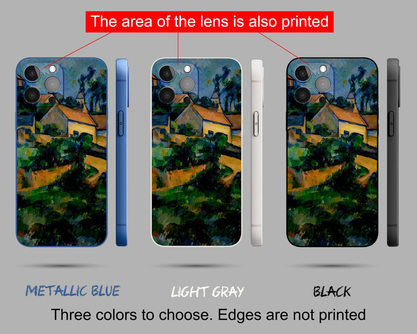 Iphone Case Of Paul Cézanne Famous Landscape Painting,Iphone Xr, Designer Iphone 8 Plus Case, Iphone Protective Case, Iphone Case Silicone