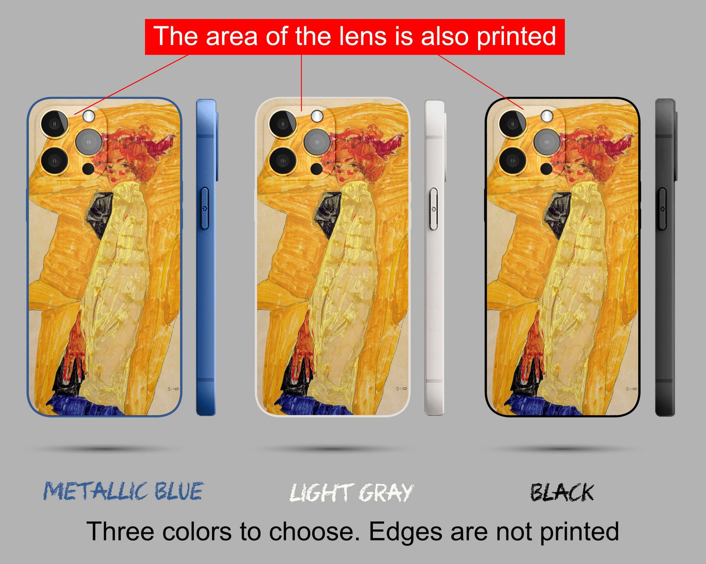 Iphone 14 Pro Max Case Of Egon Schiele Famous Painting, Iphone 12 Mini Case, Iphone Xs, Designer Iphone 8 Plus Case, Iphone Case Silicone