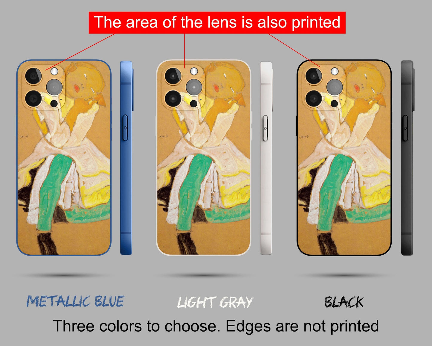 Iphone 14 Case Of Egon Schiele Famous Painting, Iphone Cover, Iphone 12, Iphone Se Case, Iphone Case Protective, Iphone Case Silicone