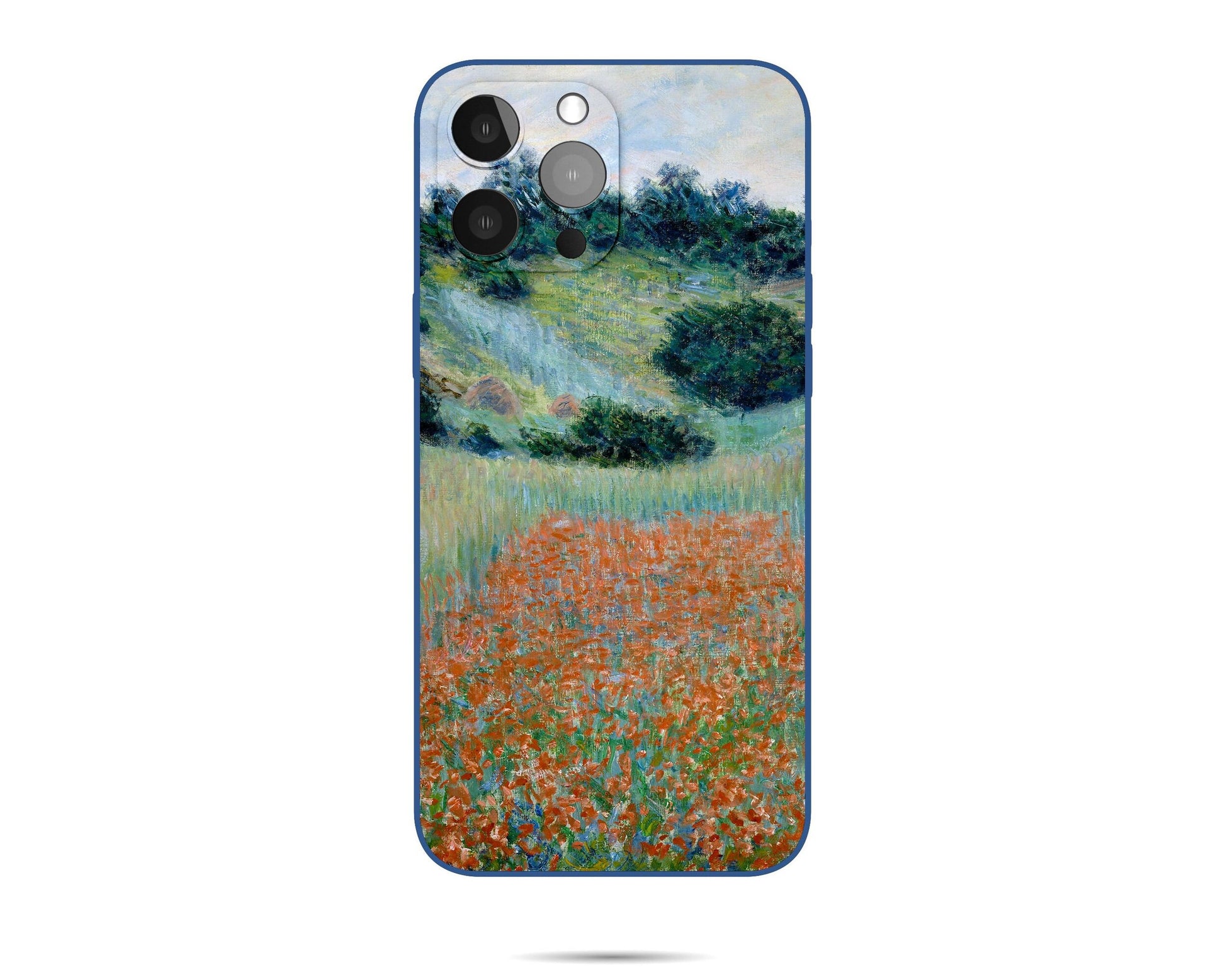 Claude Monet Painting Field In A Hollow Near Giverny Iphone Case, Iphone 14 Plus Case, Iphone 7 Plus, Iphone 8 Plus Case Art, Silicone