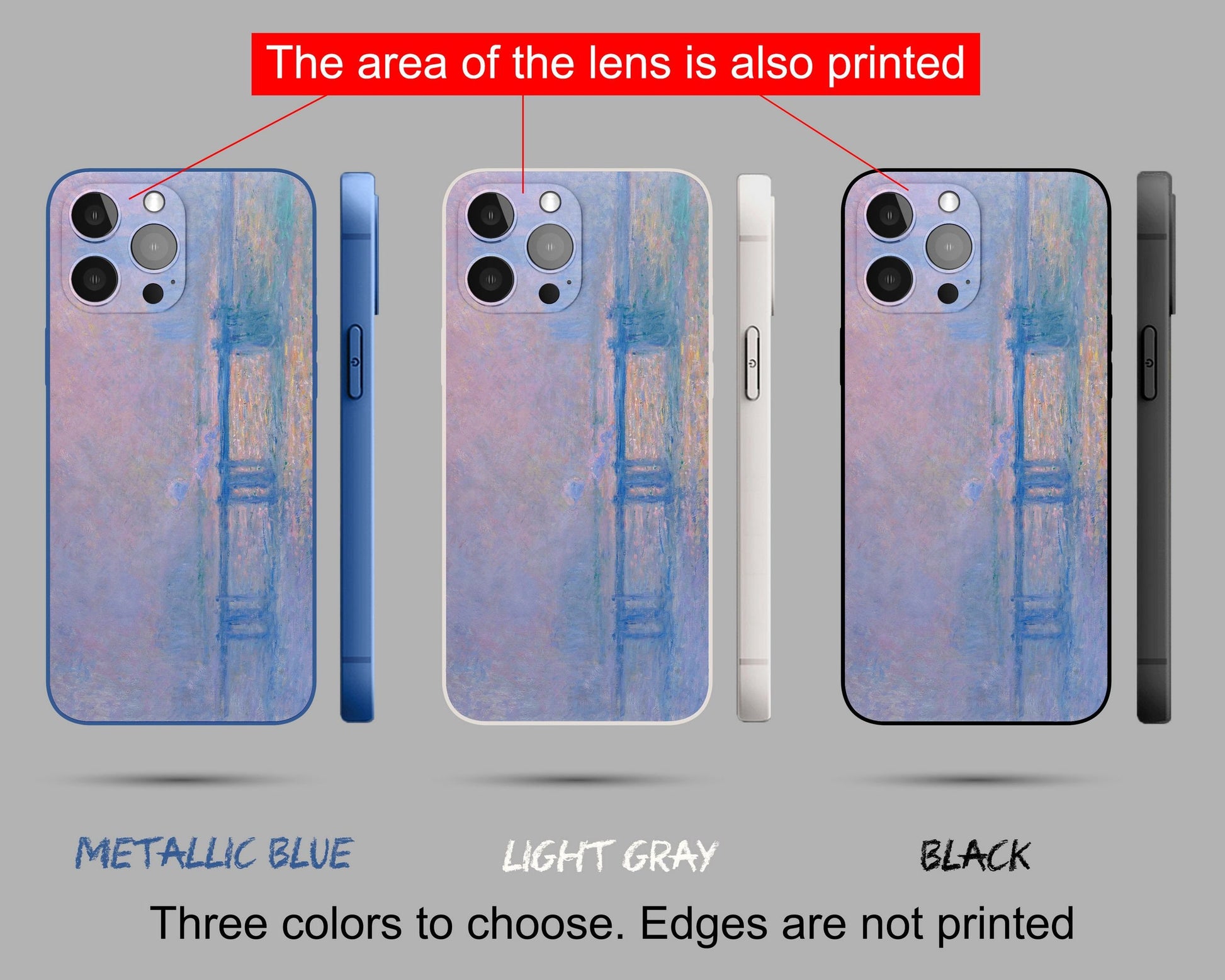 Claude Monet Painting Charing Cross Bridge The Thames iPhone 14 Pro Case, Iphone Xs, Iphone 12 Case, Designer Iphone 8 Plus Case