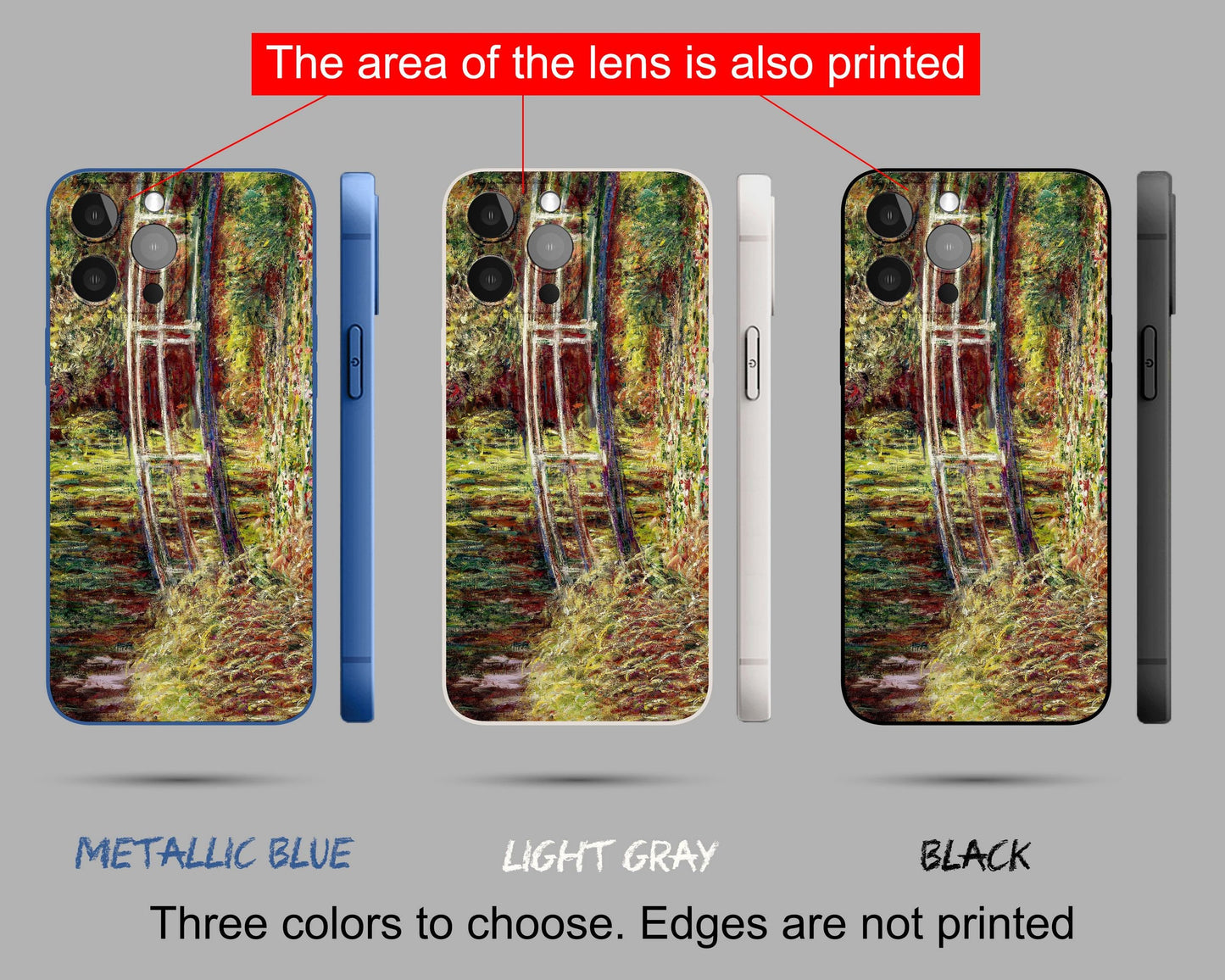 Claude Monet Japanese Bridge Over Waterlily Pond Iphone Cover, Designer Iphone Case, Iphone Case Protective, Iphone Case Silicone