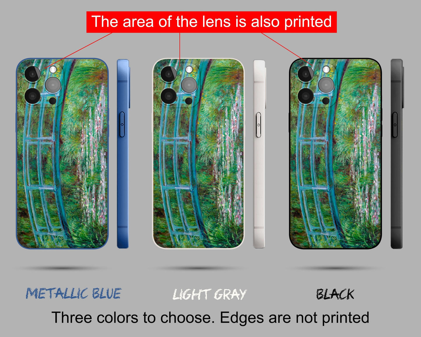 Claude Monet Water-Lily Pond With Japanese Bridge Iphone Cover, Iphone 12 Case, Iphone Xr Phone Case, Iphone 8 Plus Case Art, Vivid Colors