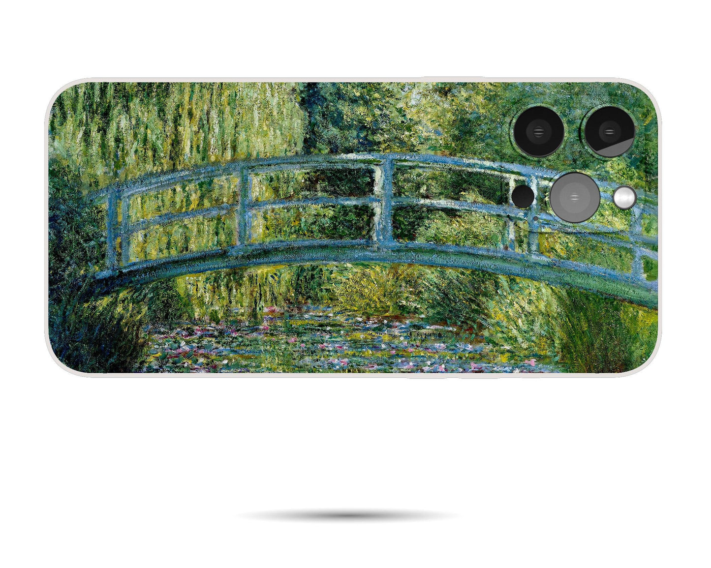 Claude Monet Water-Lily Pond With Japanese Bridge Iphone Case, Iphone 13 Mini Case, Aesthetic Iphone, Iphone Protective Case, Silicone Case