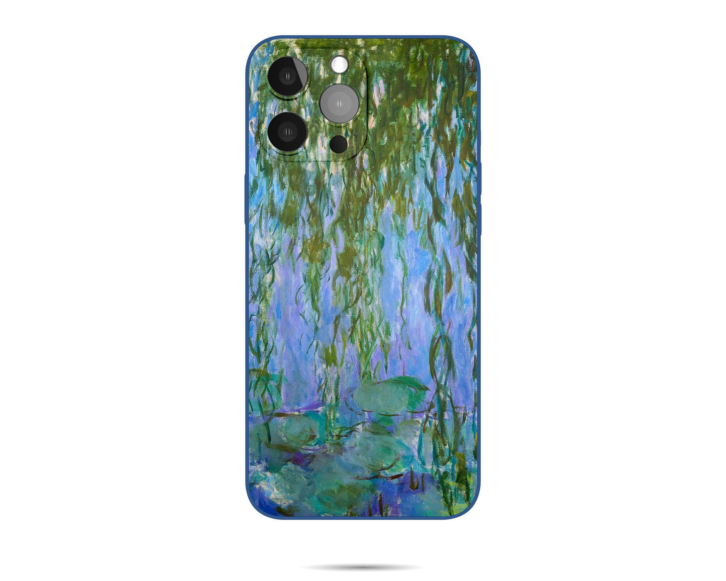 Claude Monet Famous Art Water Lilies And Willow Tree Branches Iphone Case, Iphone 11 Case, Designer Iphone Case, Iphone Case Protective