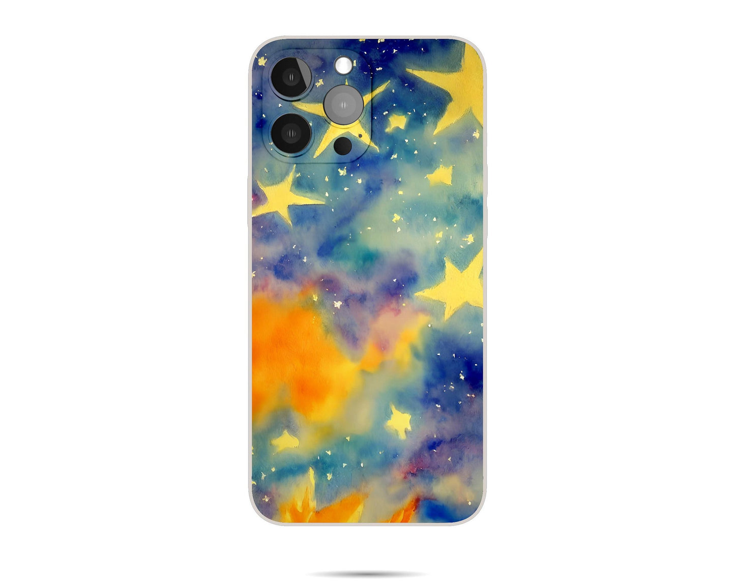 George Miller Original Watercolor Starry Night Iphone Case, Iphone 12, Iphone Se 2020 Case, Aesthetic Iphone, Gift For Her, Silicone Case