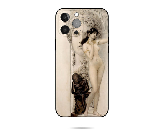 Gustav Klimt Famous Art Allegory Of Sculpture Iphone Case, Iphone 14 Plus Case, Iphone X, Designer Iphone Case, Birthday Gift, Silicone Case