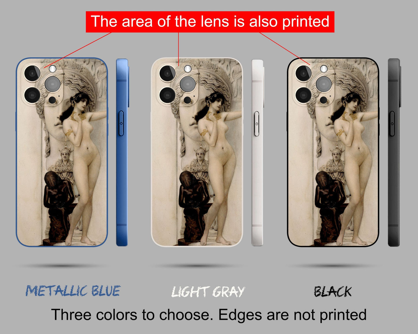 Gustav Klimt Famous Art Allegory Of Sculpture Iphone Case, Iphone 14 Plus Case, Iphone X, Designer Iphone Case, Birthday Gift, Silicone Case