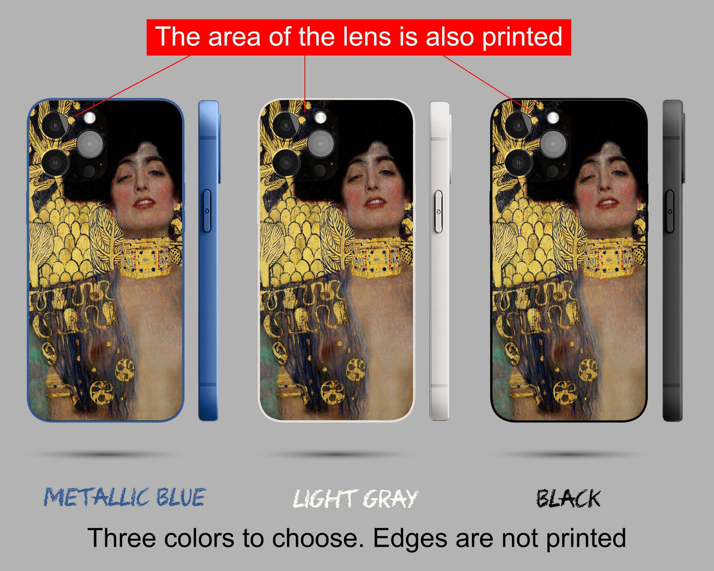 Iphone 14 Case Of Gustav Klimt Painting Judith, Iphone 13 Mini Case, Iphone 7 Case, Iphone 8 Plus Case, Gift For Her, Iphone Case Silicone