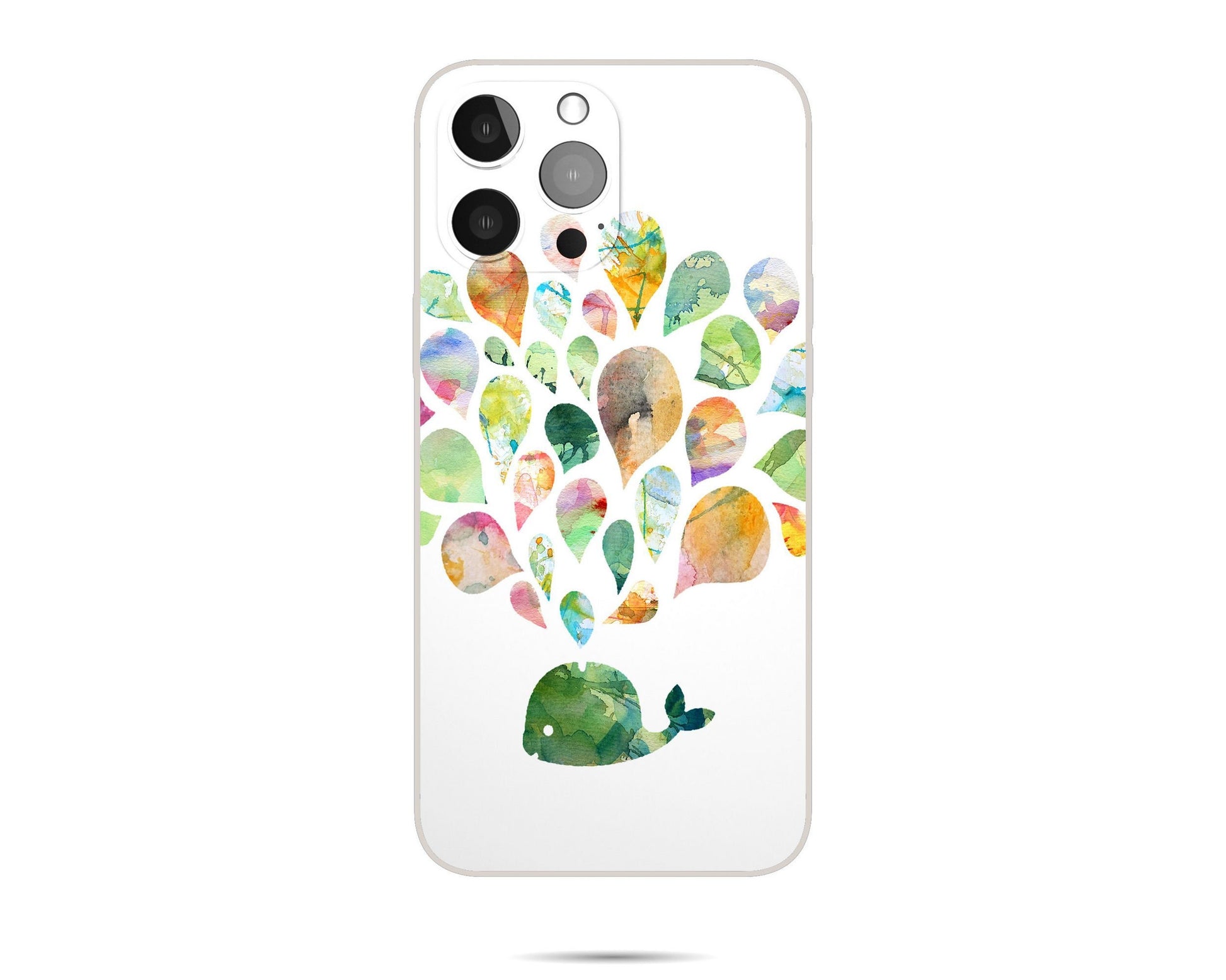 Water-Spraying Whale Abstract Iphone 14 Pro Max Case, Iphone 14 Pro Case, Iphone Xr, Aesthetic Iphone, Iphone Case Protective, Silicone Case