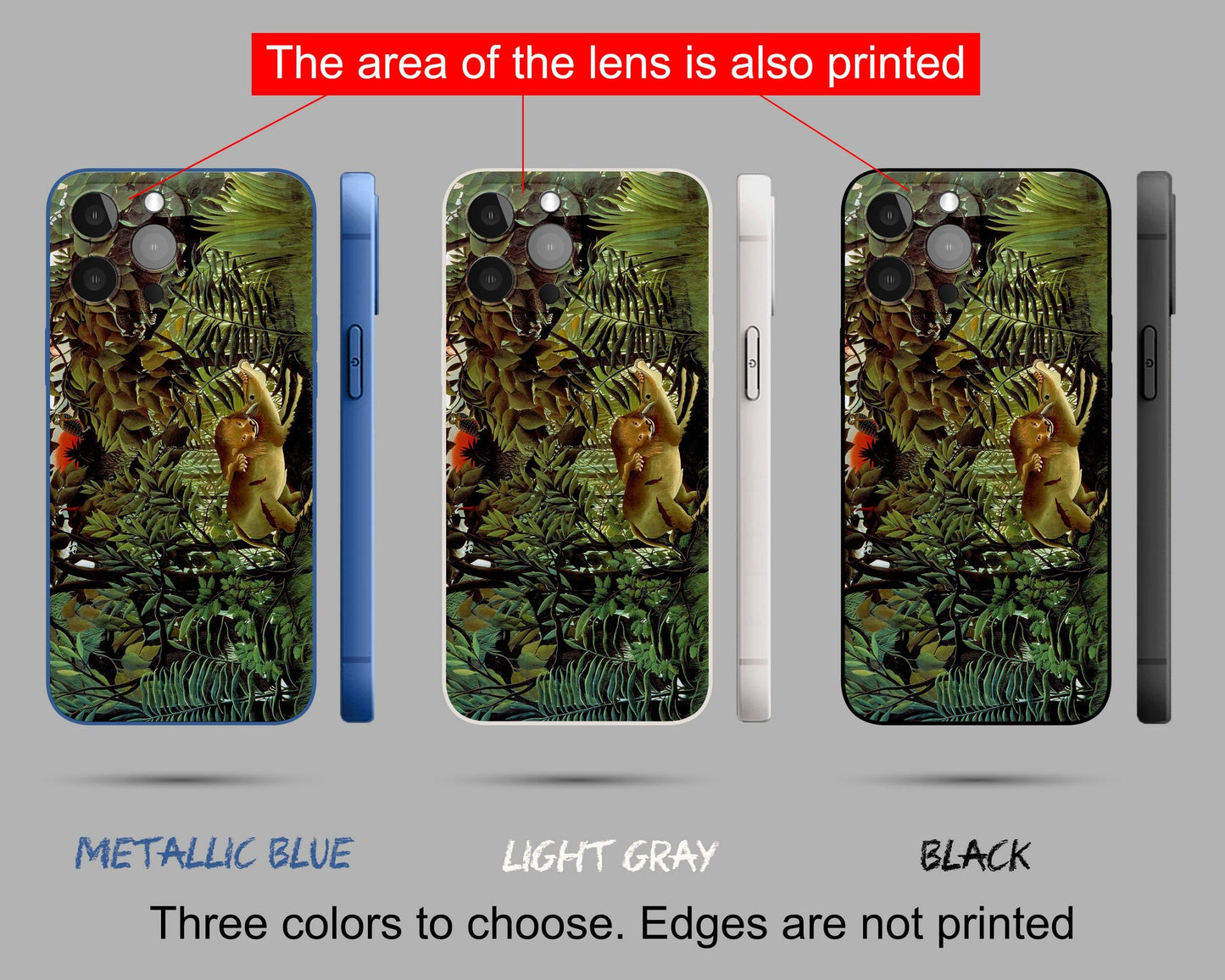 Iphone 14 Case Of Henri Rousseau Famous Painting, Iphone 11 Case, Iphone Se 2020, Aesthetic Iphone, Protective Case, Iphone Case Silicone