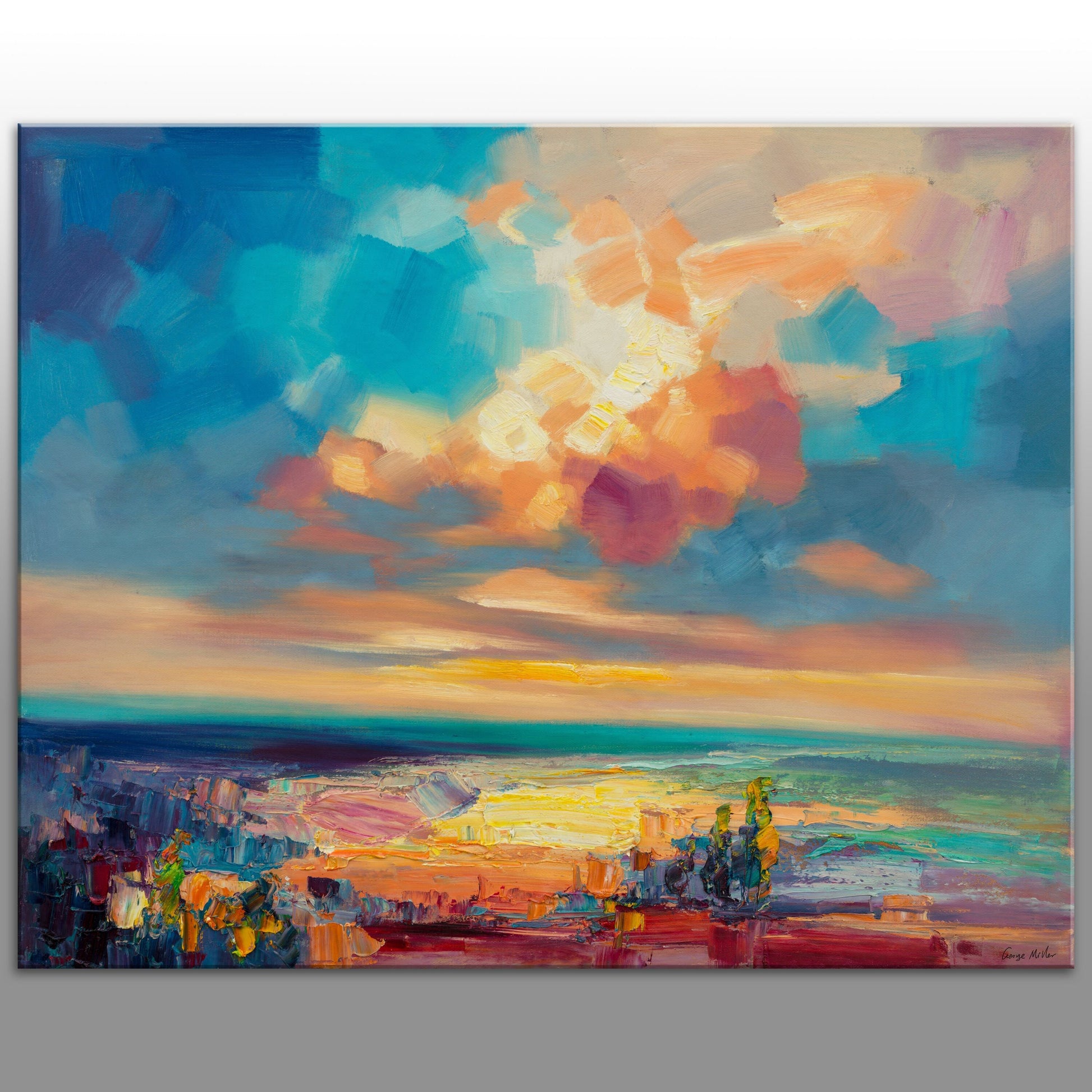 Abstract Landscape Oil Painting, Canvas Wall Art, Wall Art Painting, Landscape Wall Art, Large Canvas Art, Handmade Painting, Contemporary