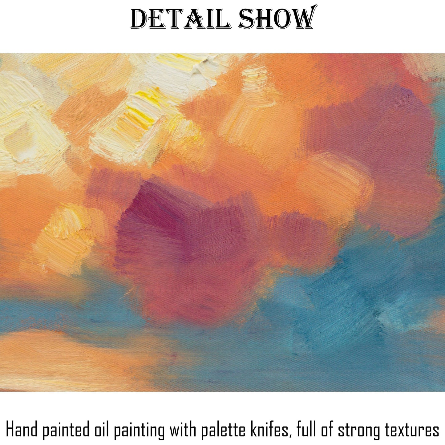 Abstract Landscape Oil Painting, Canvas Wall Art, Wall Art Painting, Landscape Wall Art, Large Canvas Art, Handmade Painting, Contemporary