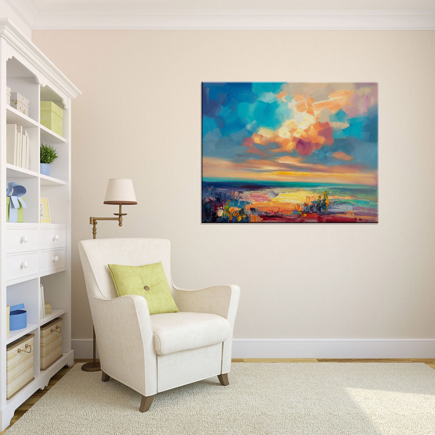 Abstract Landscape Oil Painting, Canvas Wall Art, Wall Art Painting, Landscape Wall Art, Large Canvas Art, Handmade Painting, Contemporary