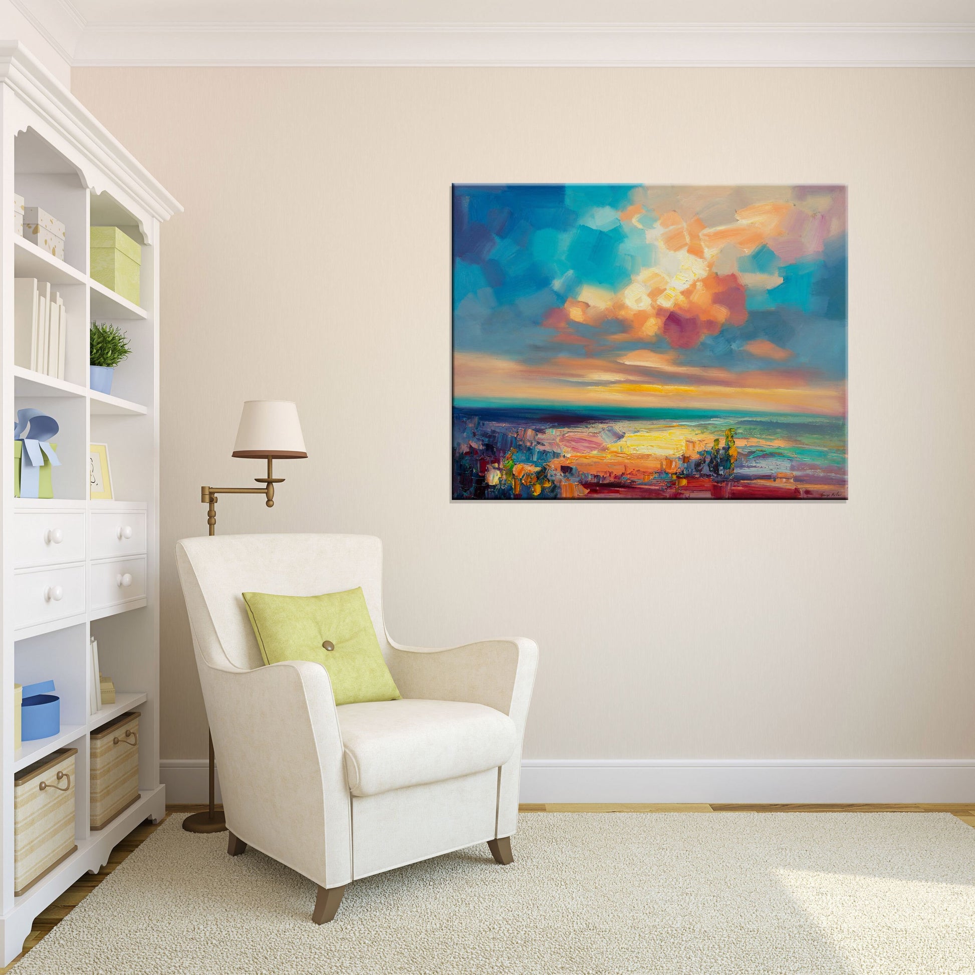Abstract Landscape Oil Painting, Canvas Wall Art, Wall Art Painting, Landscape Wall Art, Large Canvas Art, Handmade Painting, Contemporary