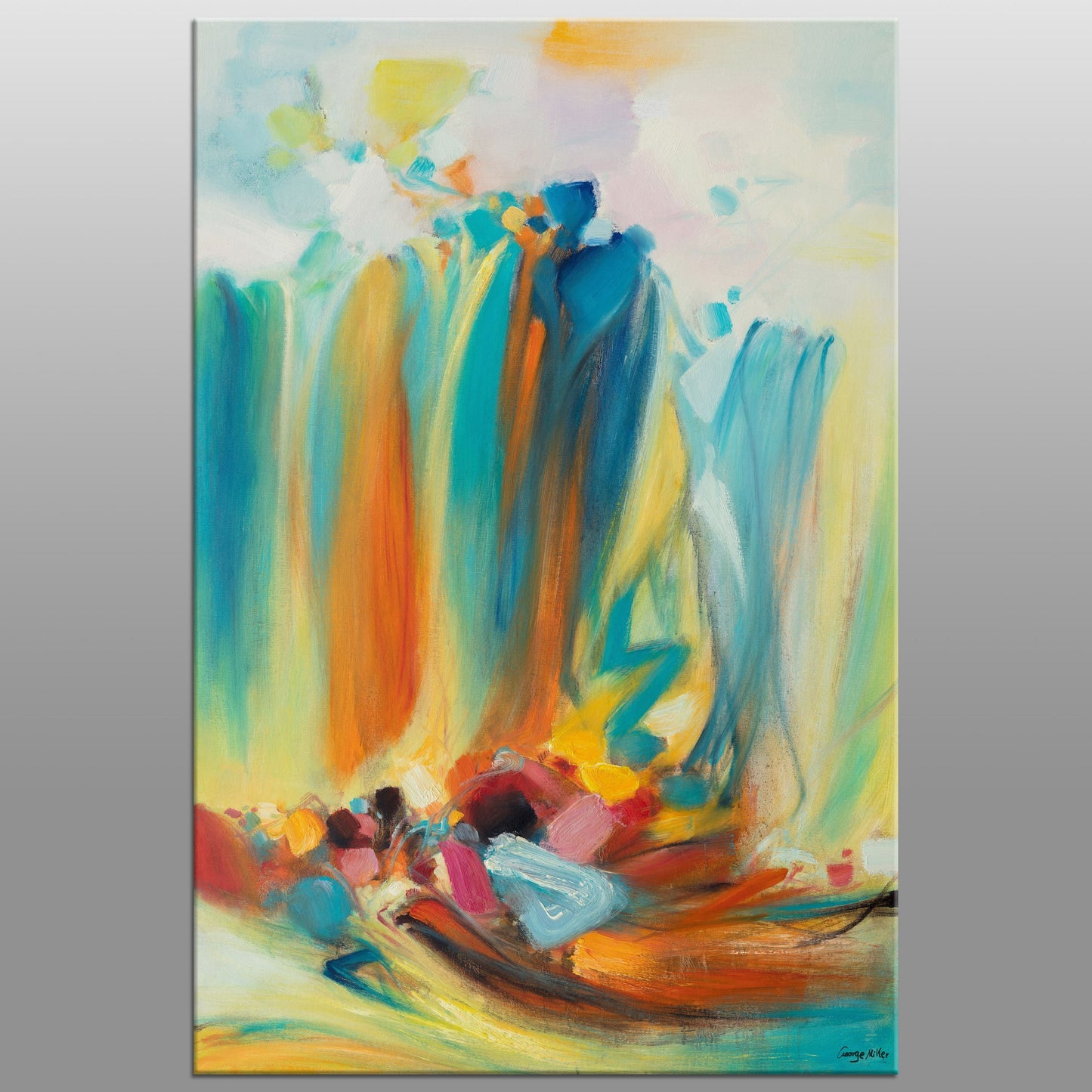 Contemporary Masterpiece: Original Abstract Oil Painting - 32x48 inches Ready to Hang - Enhance Your Space with Artistic Flair