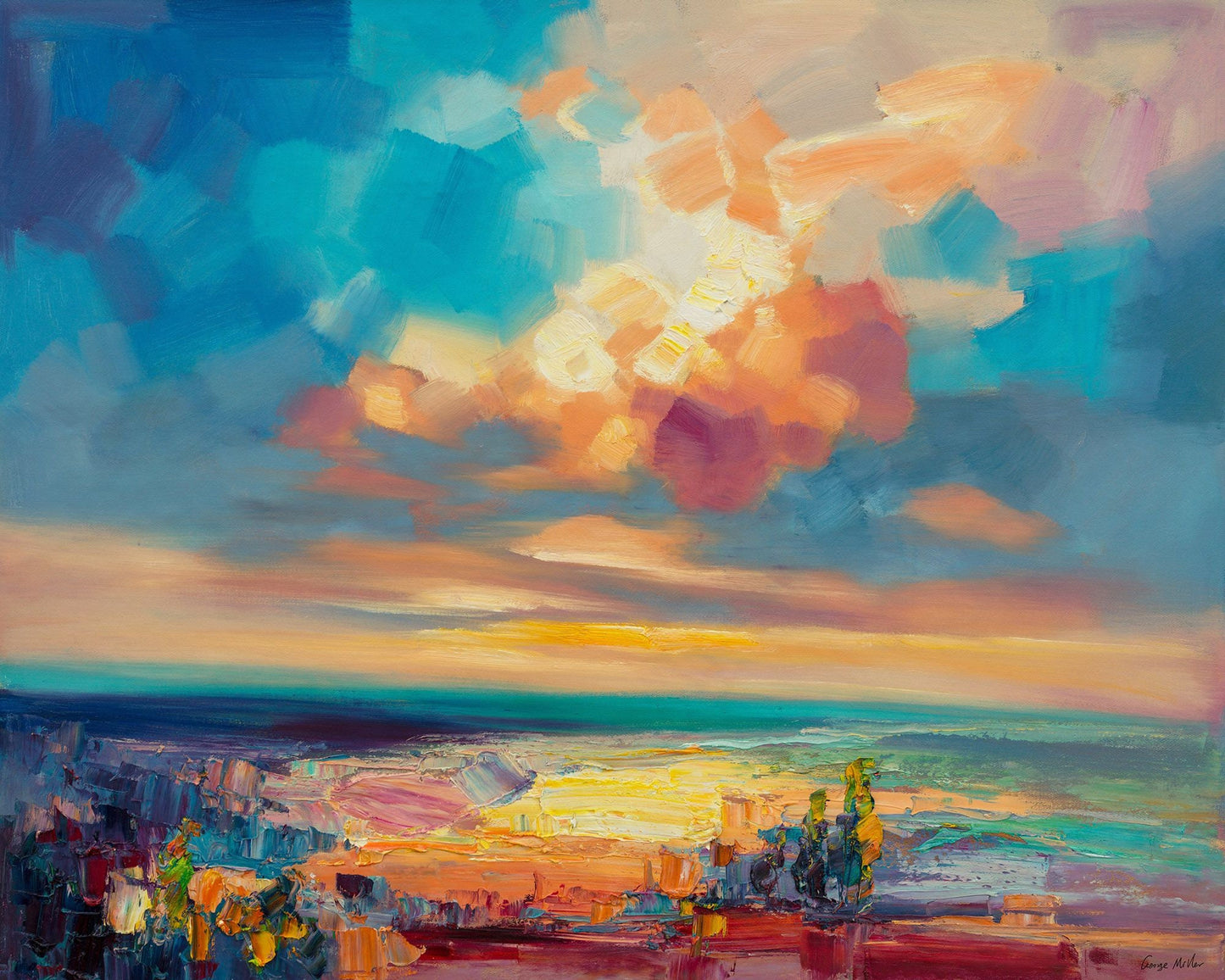 Abstract Landscape Oil Painting, Canvas Wall Art, Wall Art Painting, Landscape Wall Art, Large Canvas Art, Handmade Painting, Contemporary