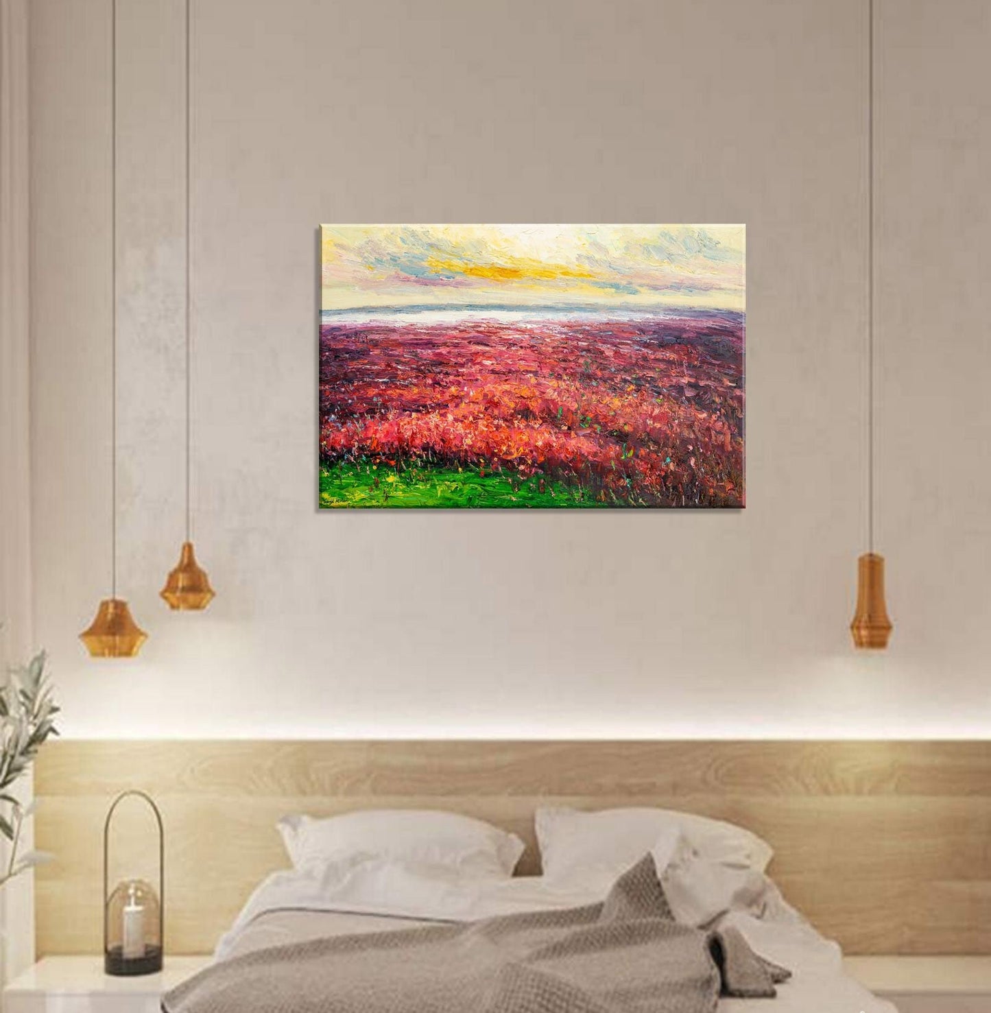 Contemporary artwork at its finest - heavy textured, colorful paintings of original landscapes on stretched canvas by George Miller