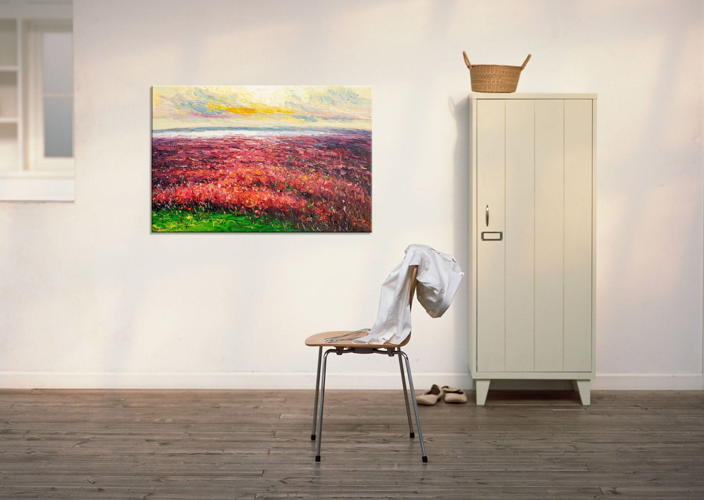 Contemporary artwork at its finest - heavy textured, colorful paintings of original landscapes on stretched canvas by George Miller
