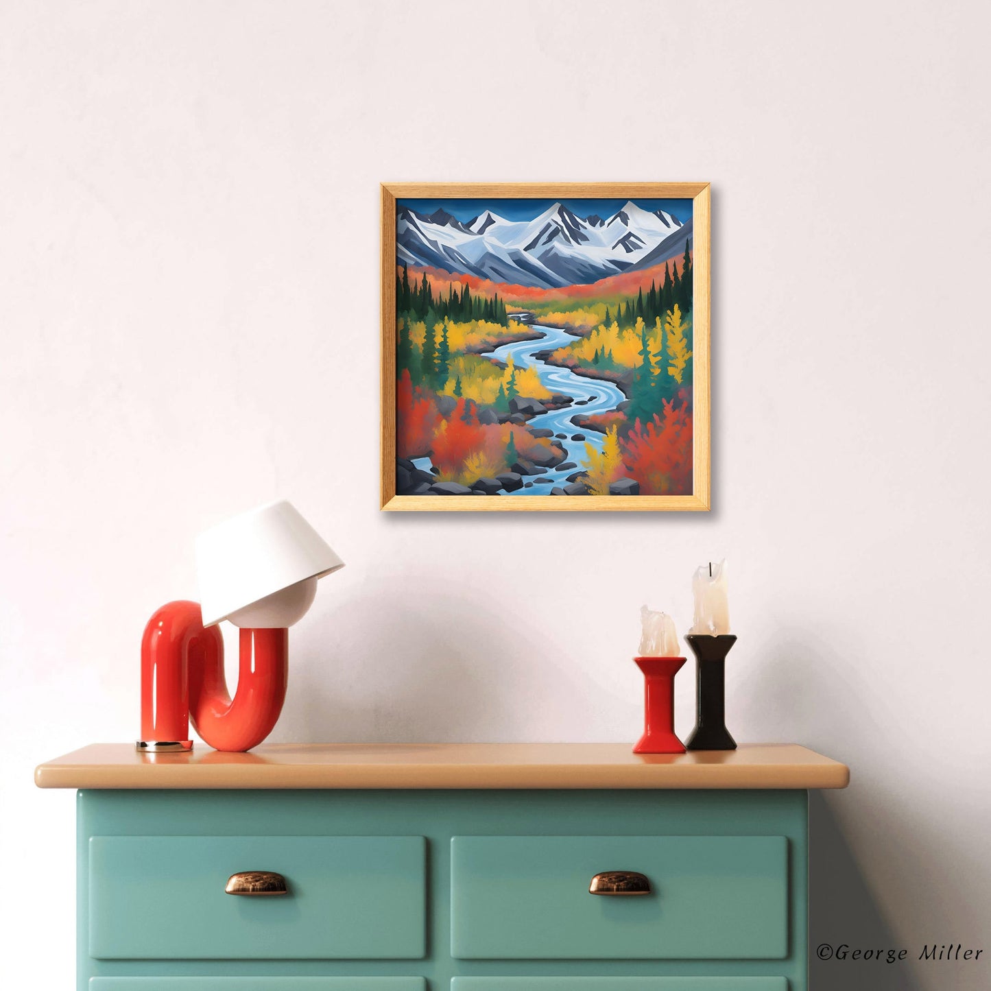Wrangell-St. Elias National Park Alaska Usa Travel Print, Wall Prints, Travel Print, Square Canvas Print, Vivid Color, Aesthetic Poster