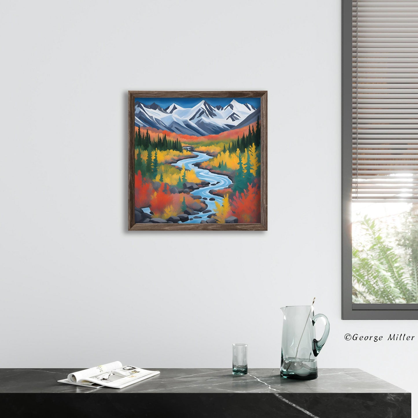Wrangell-St. Elias National Park Alaska Usa Travel Print, Wall Prints, Travel Print, Square Canvas Print, Vivid Color, Aesthetic Poster