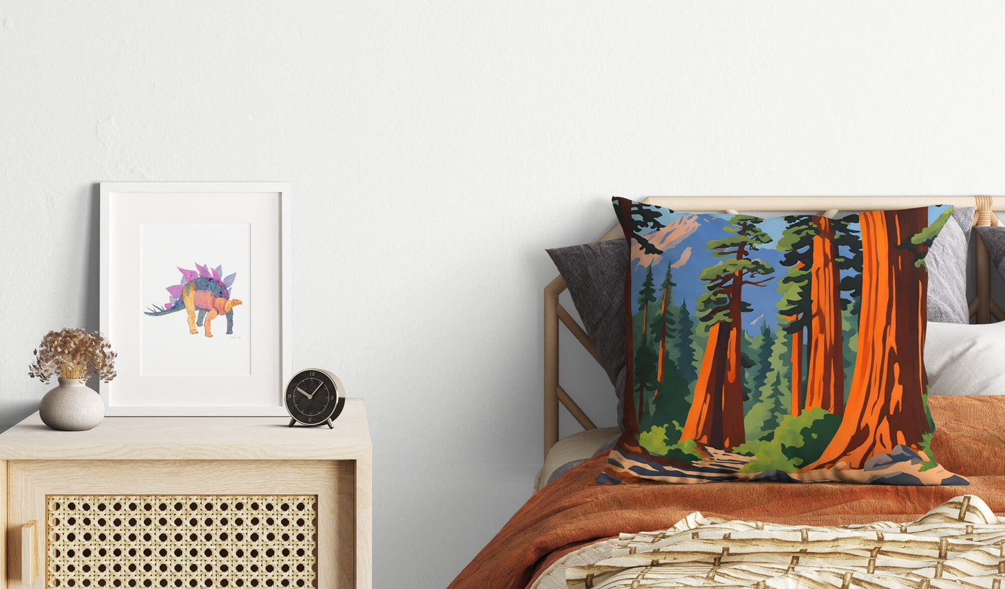 Sequoia National Park, Tapestry Pillows, Usa Travel Pillow, Designer Pillow, Beautiful Pillow, 16X16 Case, Home Decor Pillow, Abstract Decor