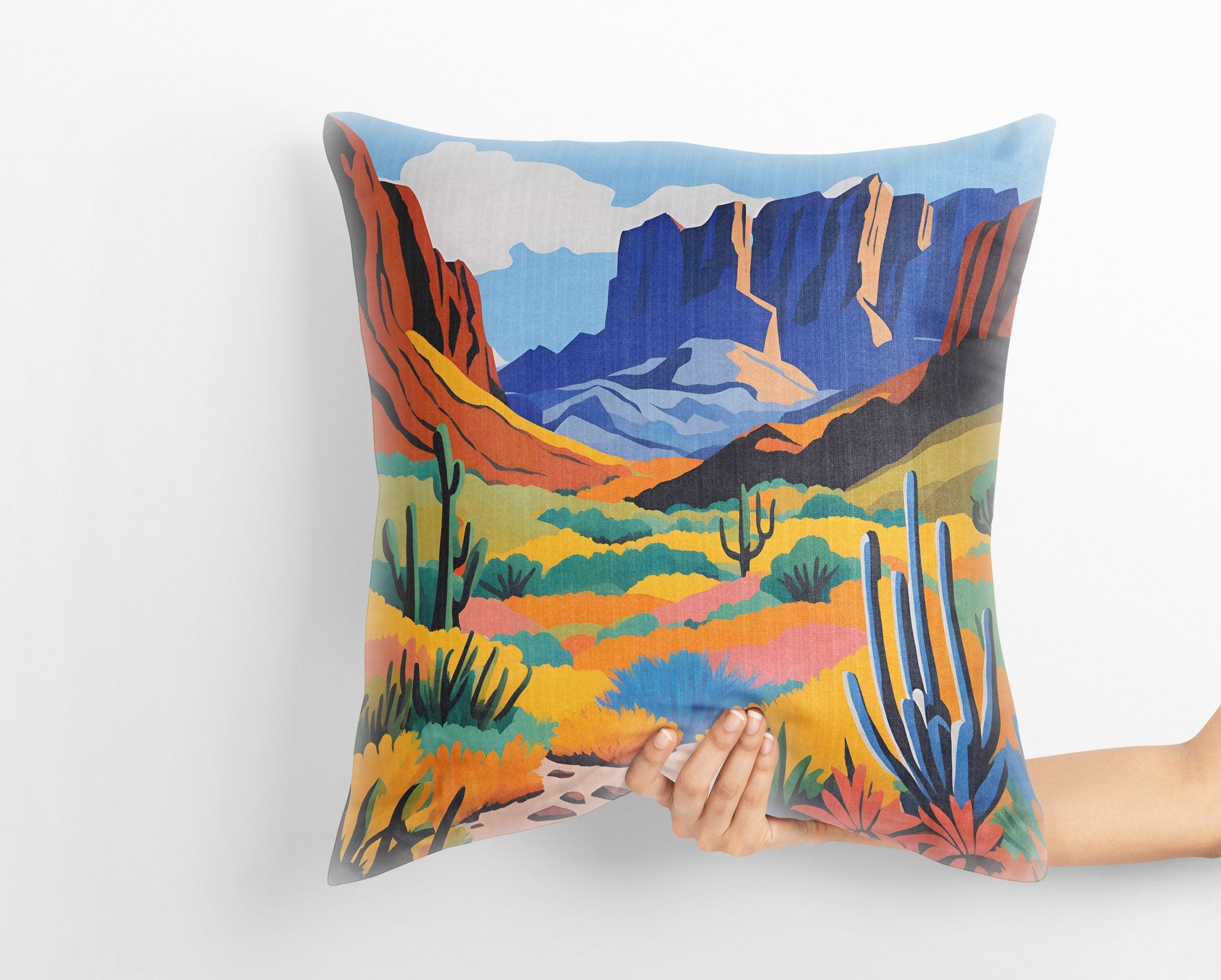 Big Bend National Park, Throw Pillow, Usa Travel Pillow, Art Pillow, L –  georgemillerart