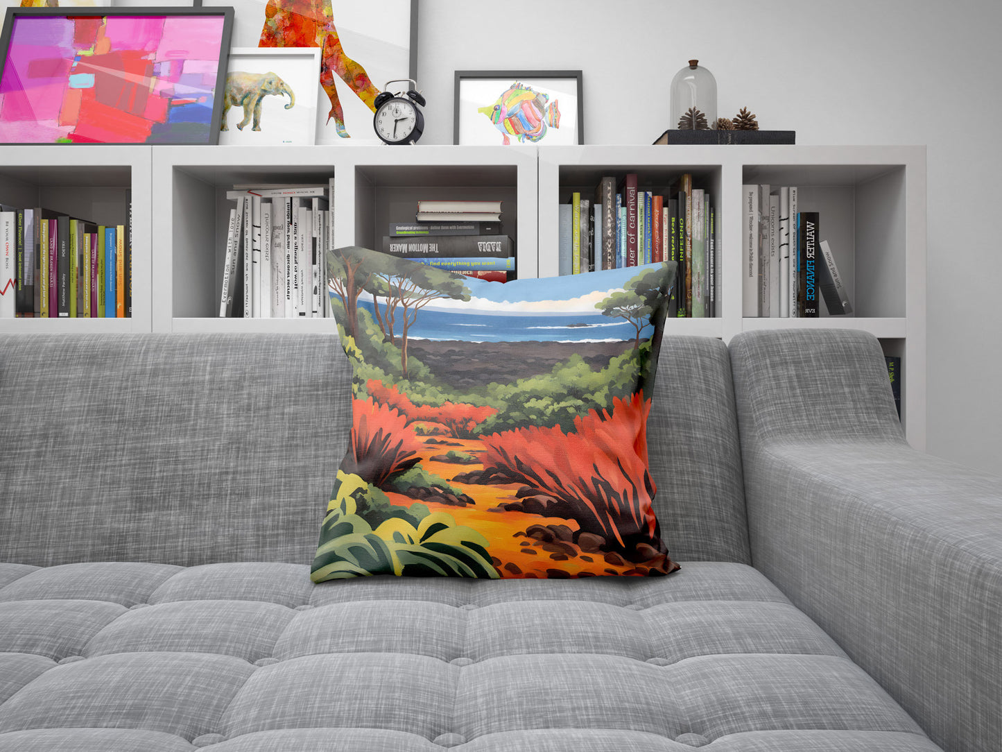 Hawaii Volcanoes National Park, Toss Pillow, Usa Travel Pillow, Artist Pillow, Modern Pillow, Large Pillow Cases, Playroom Decor