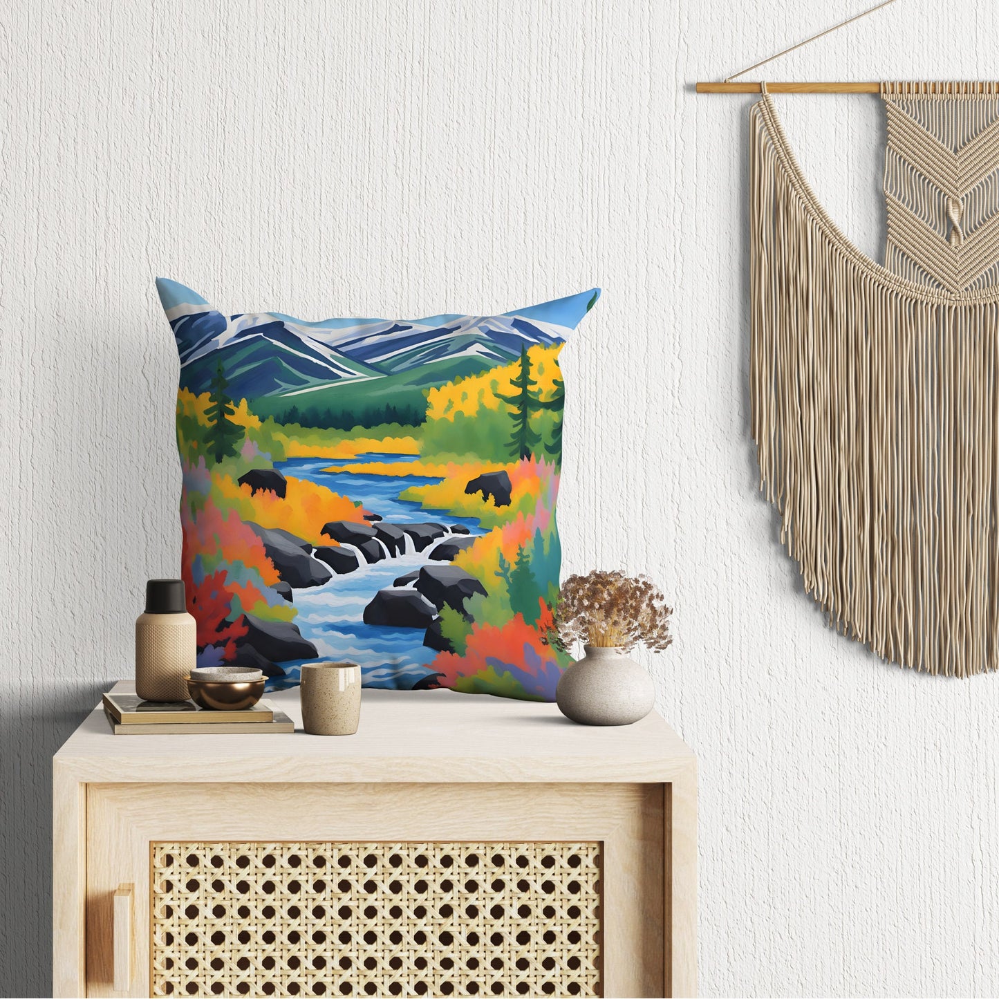 Katmai National Park Alaska Toss Pillow, Usa Travel Pillow, Comfortable, Colorful Pillow Case, 16X16 Case, Gift For Parents, Sofa Pillows