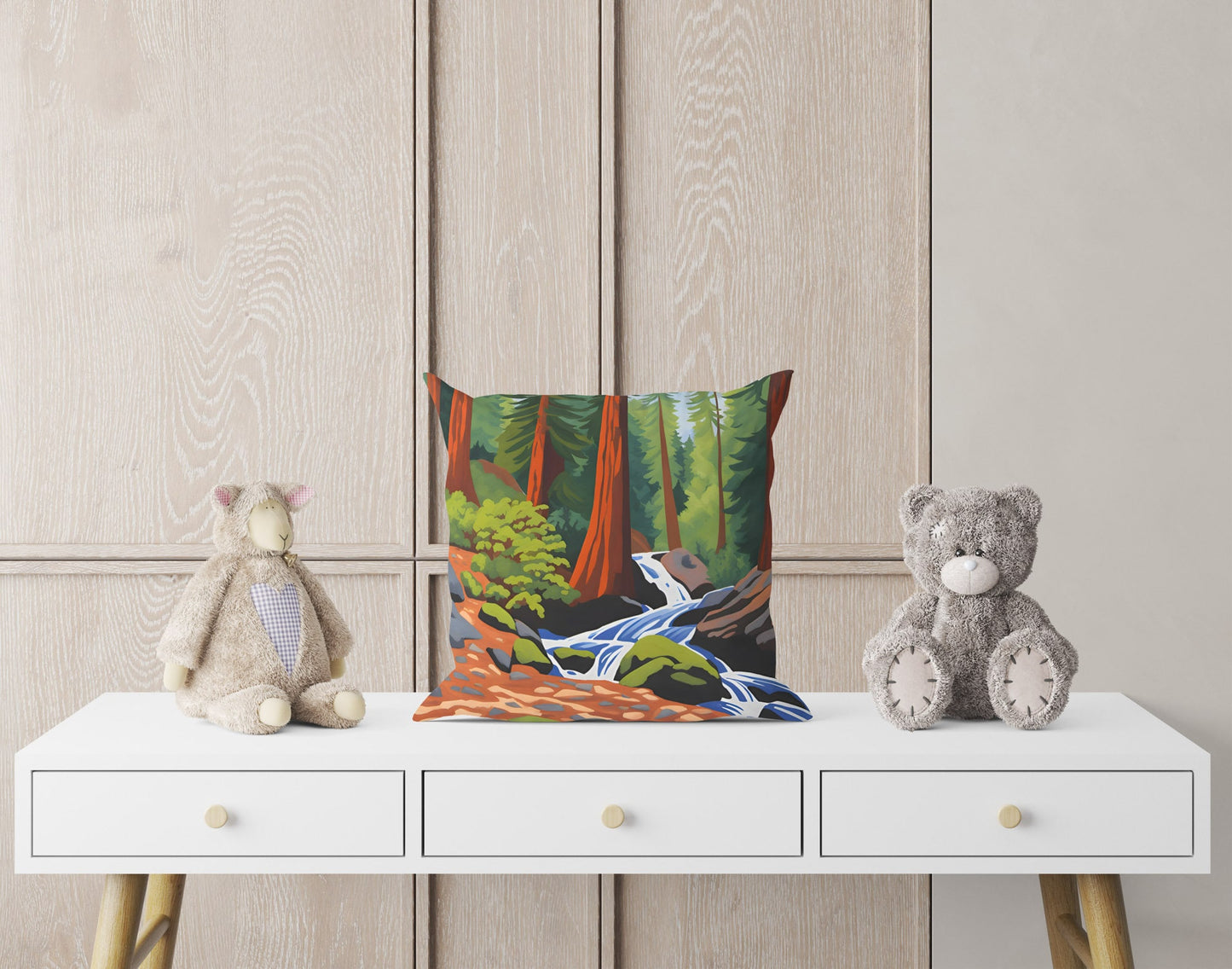 Redwood National And State Parks, California, Usa Tapestry Pillows, Usa Travel Pillow, Art Pillow, Contemporary Pillow, Large Pillow Cases