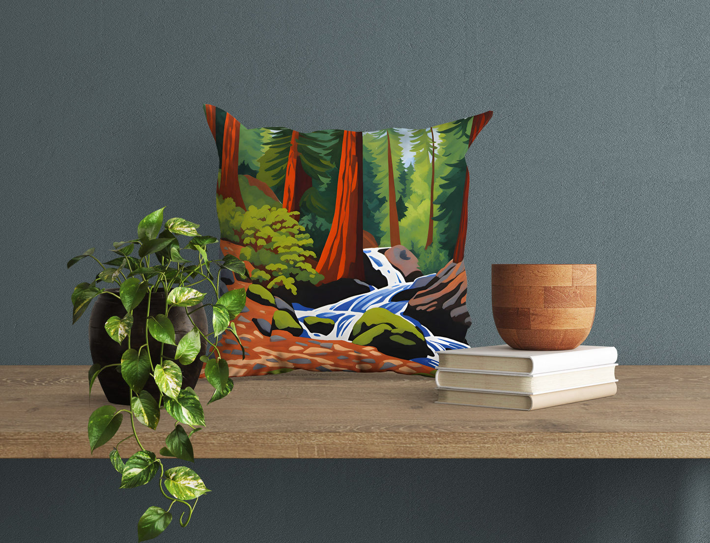 Redwood National And State Parks, California, Usa Tapestry Pillows, Usa Travel Pillow, Art Pillow, Contemporary Pillow, Large Pillow Cases